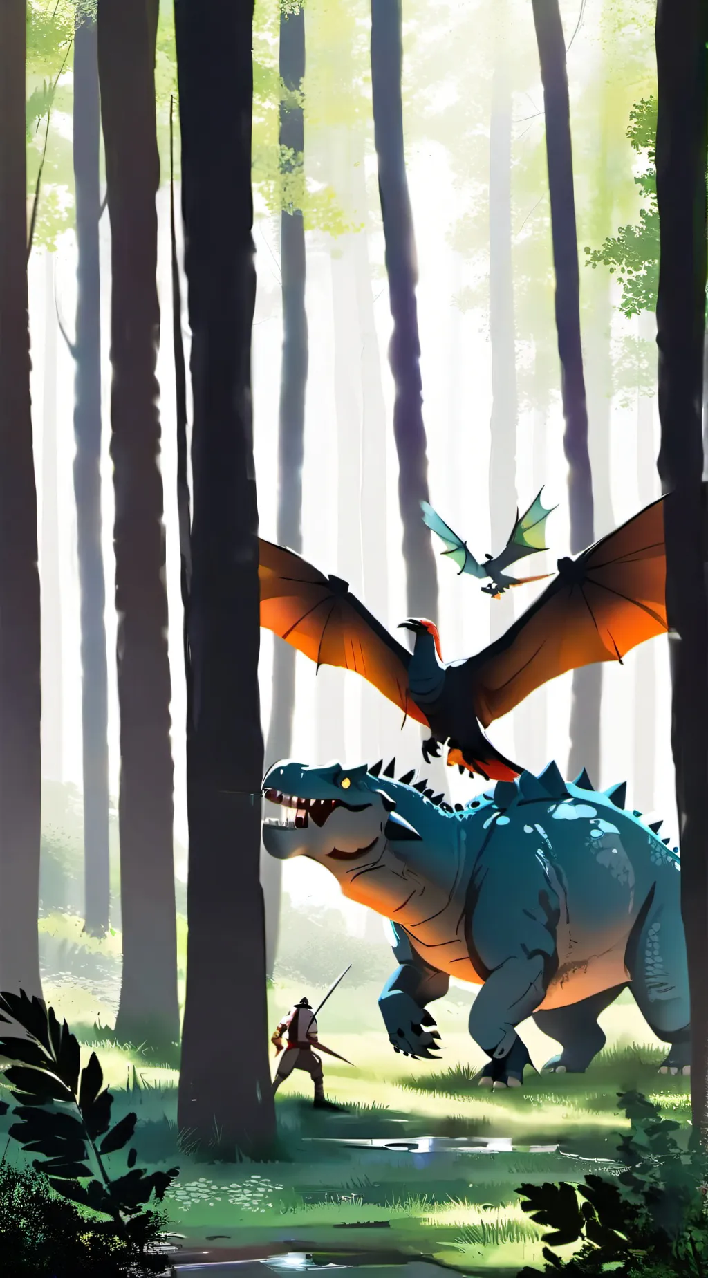 ai character: Dino throx background