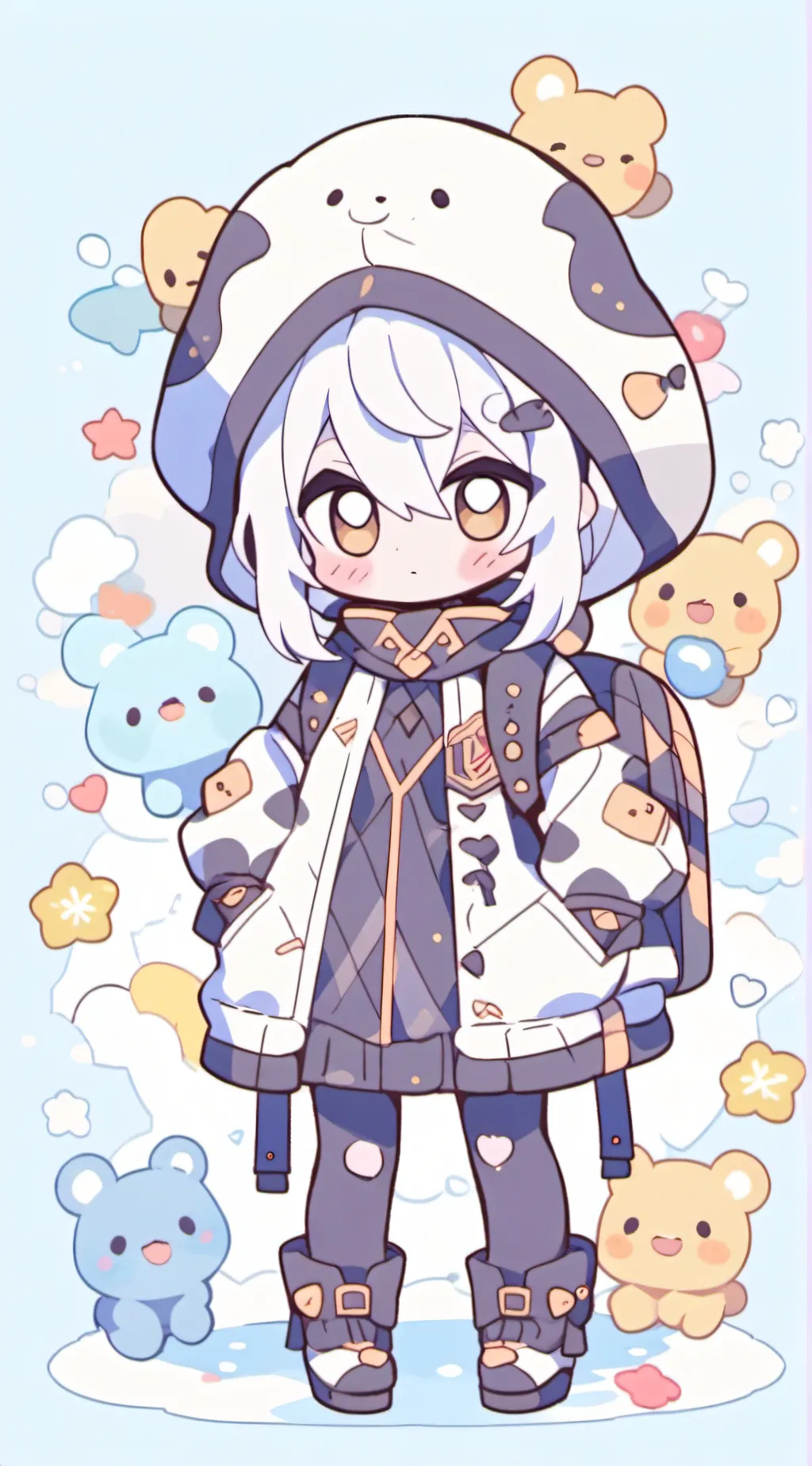 ai character: Mafuyu kanade.     background