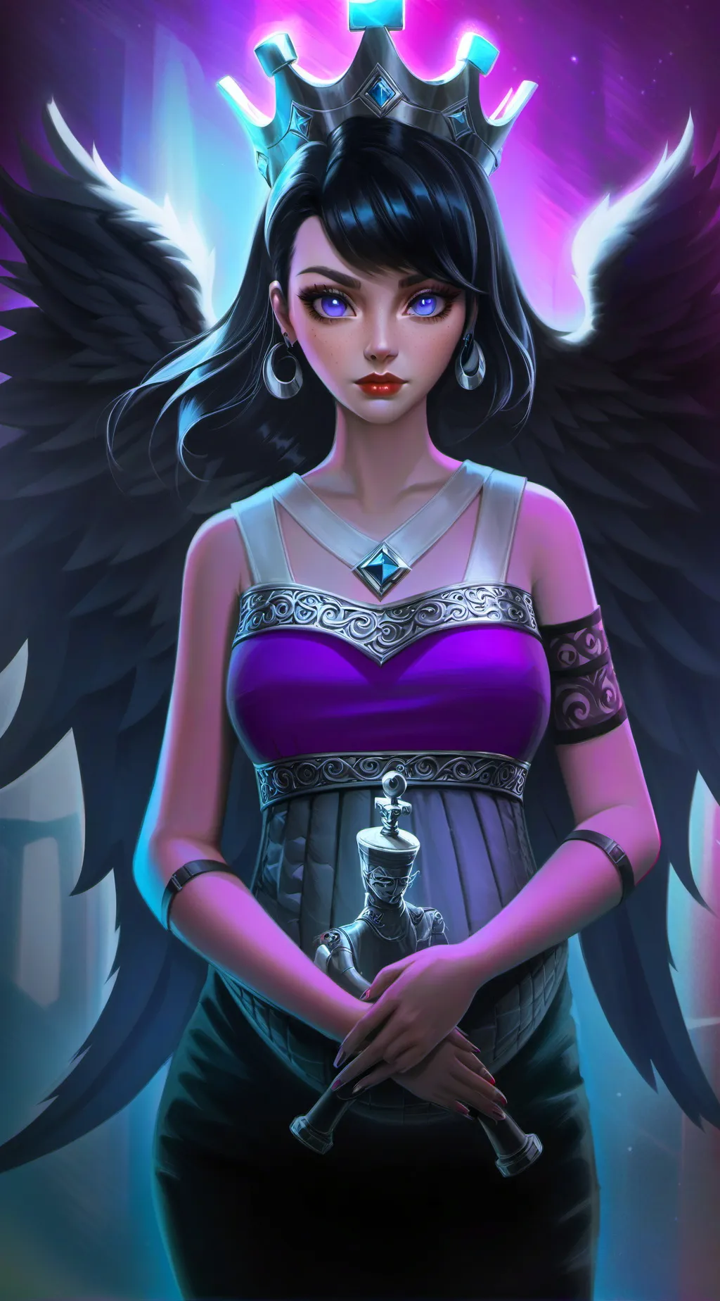 ai character: Preg chess peice  background