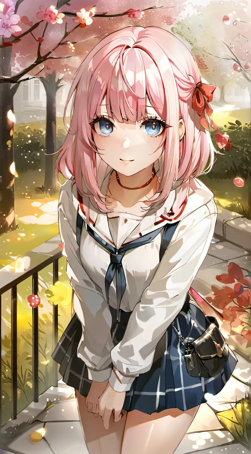 ai character: Sunset background