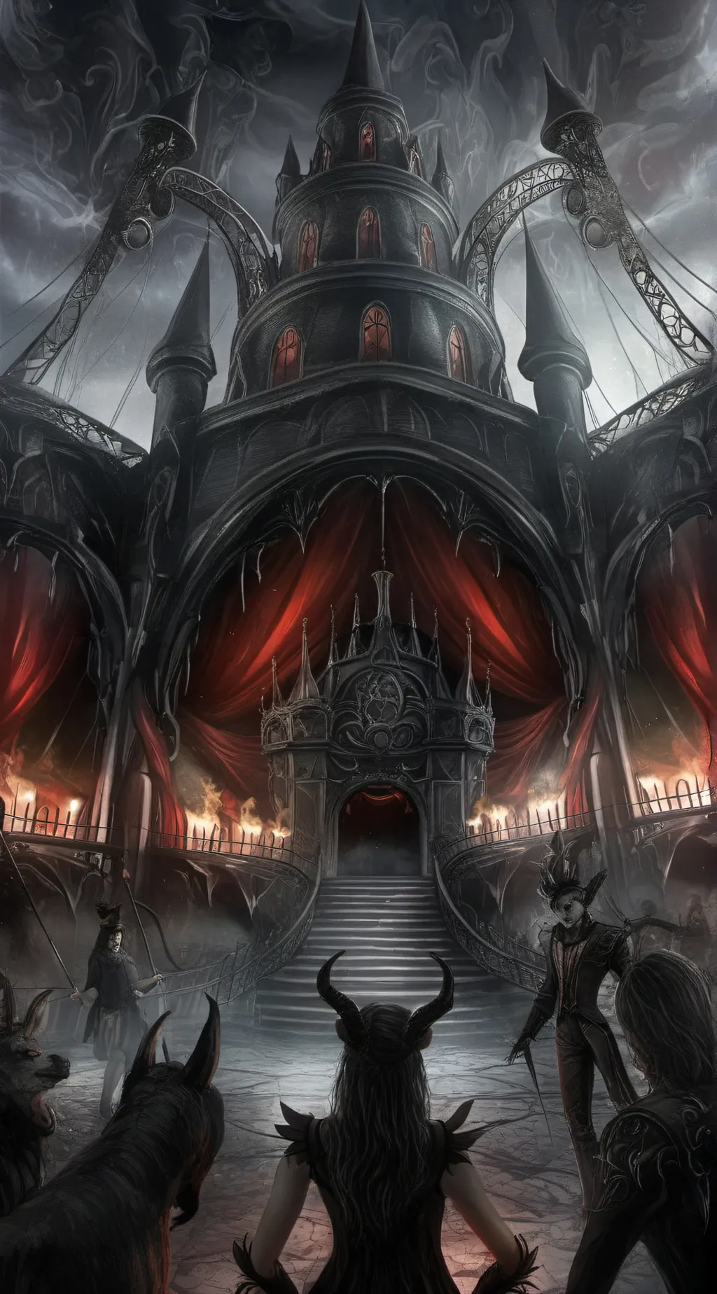 ai character: HH Circus  background