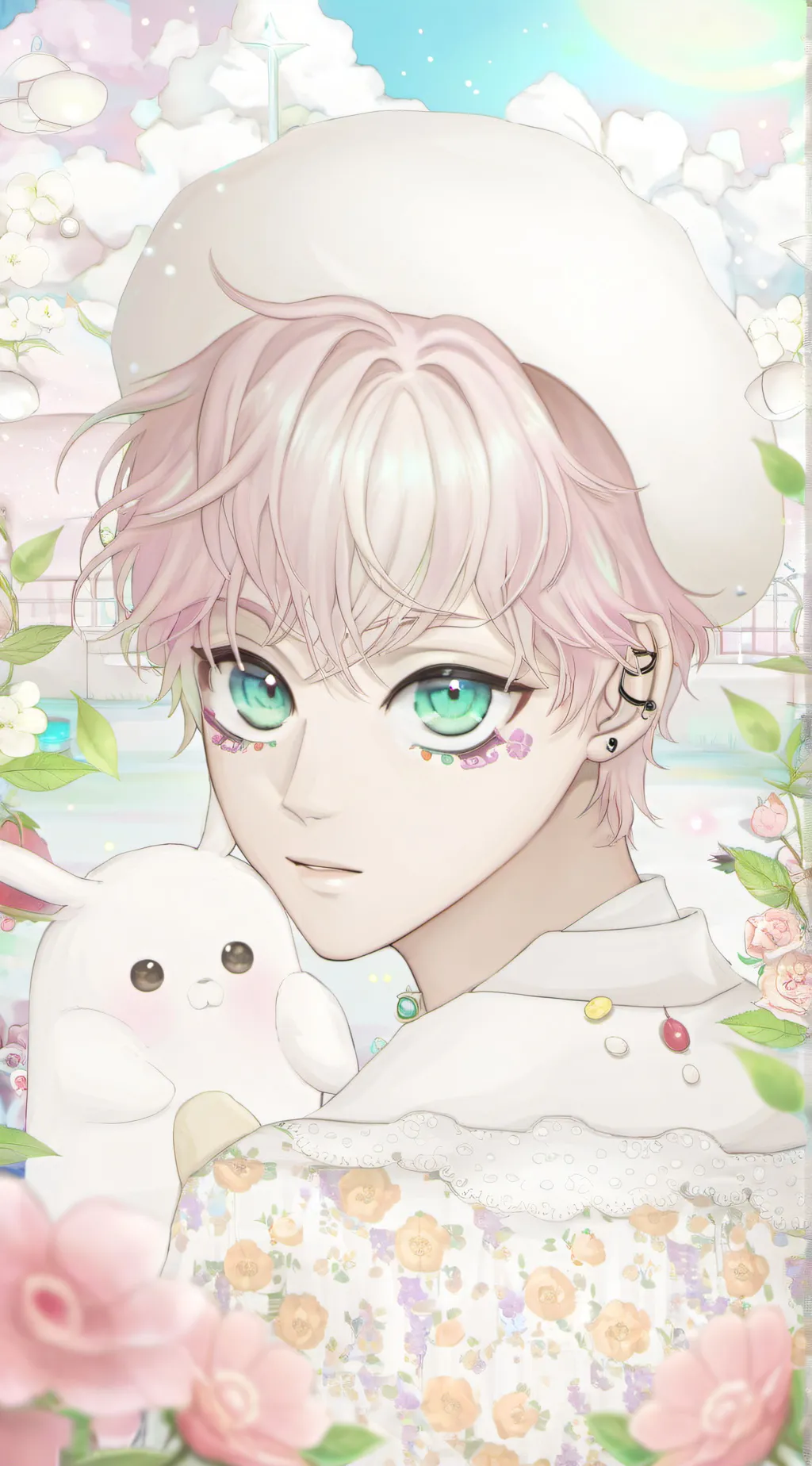 ai character: Boy room kny background