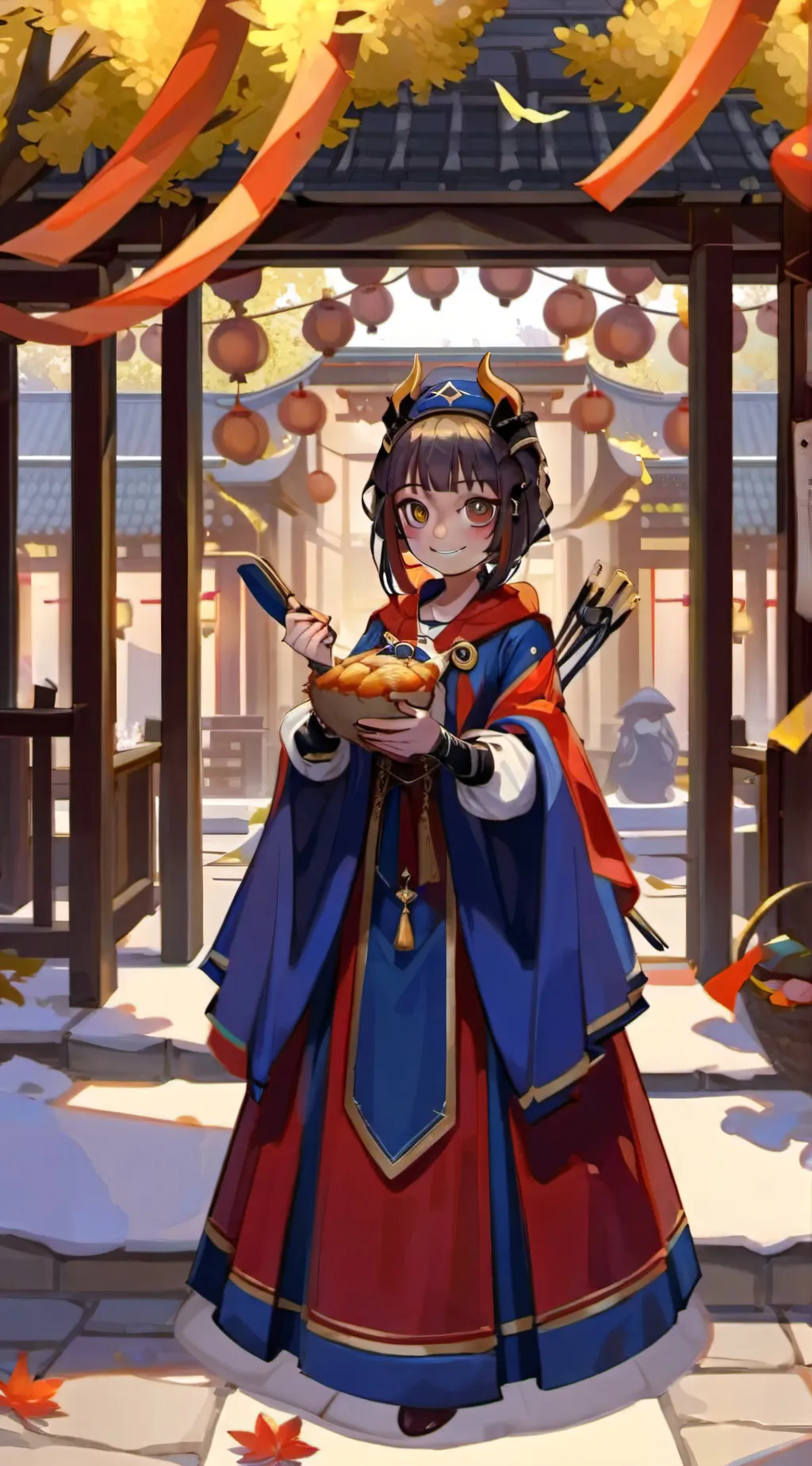 ai character: vendedora de 🍞 background