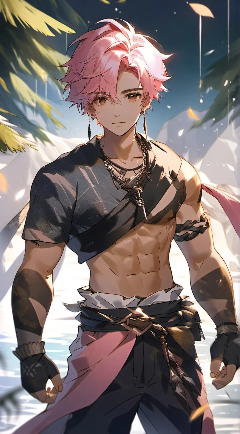 ai character: pink minkk background