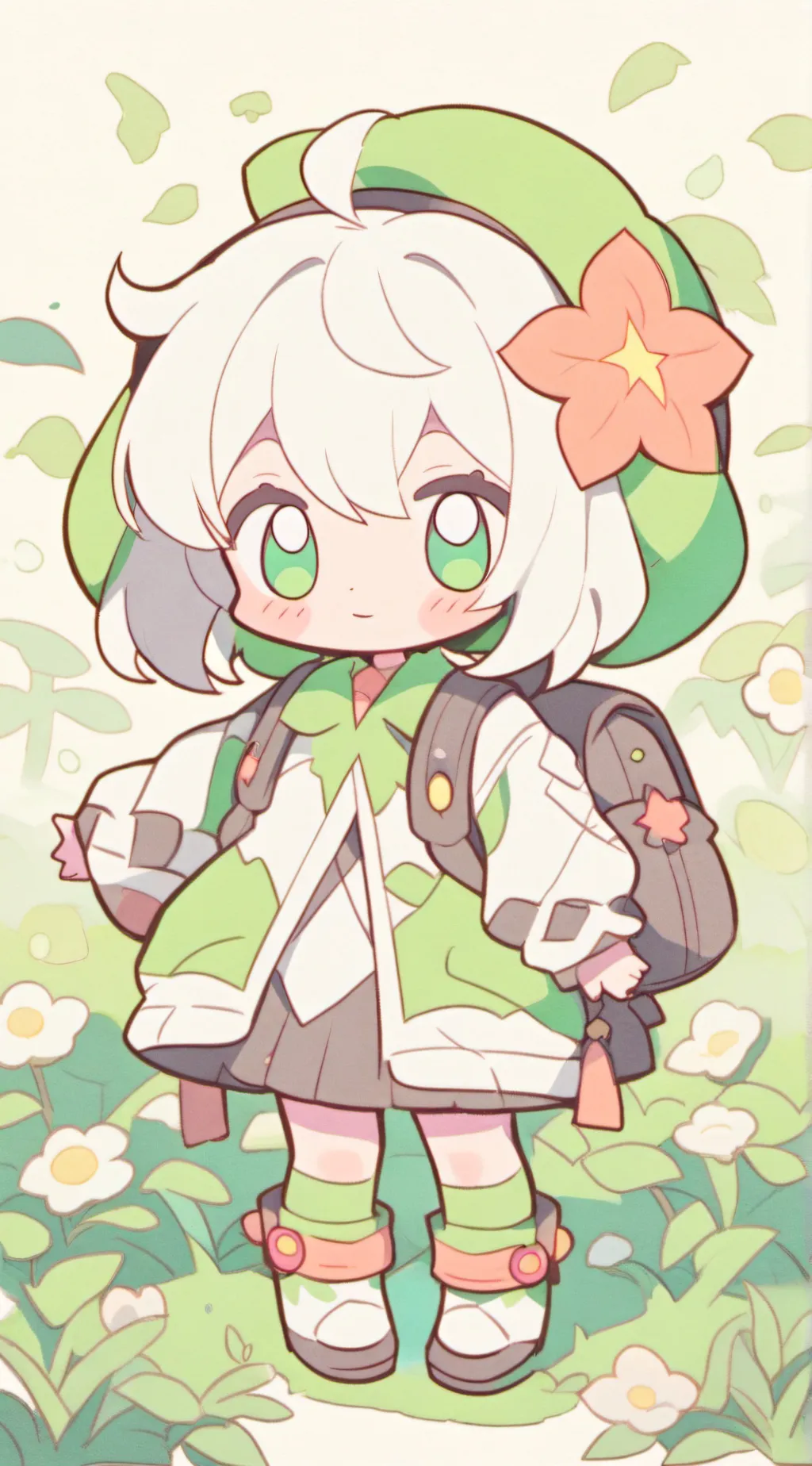 ai character: grass background