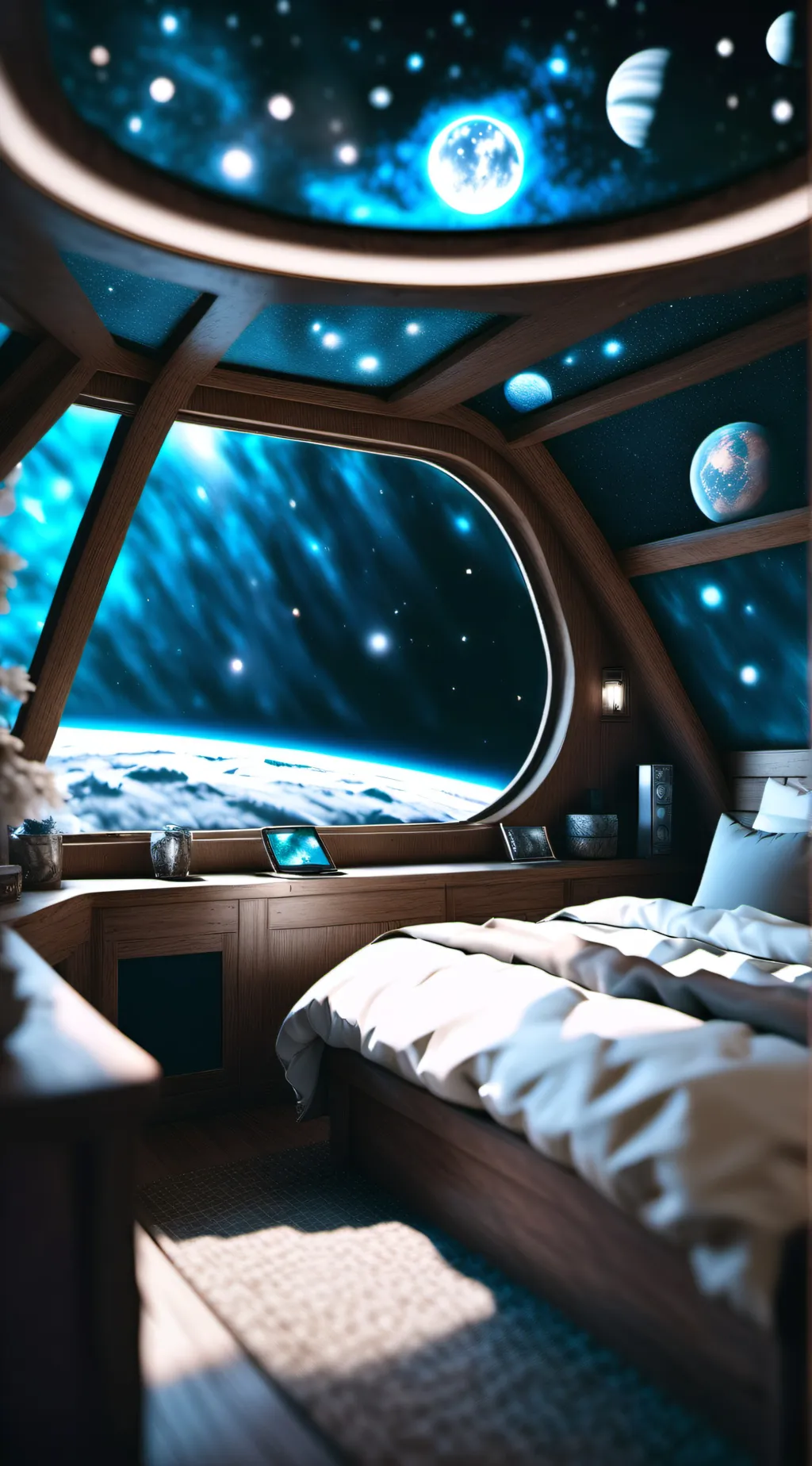 ai character: raumschiff kapsel background