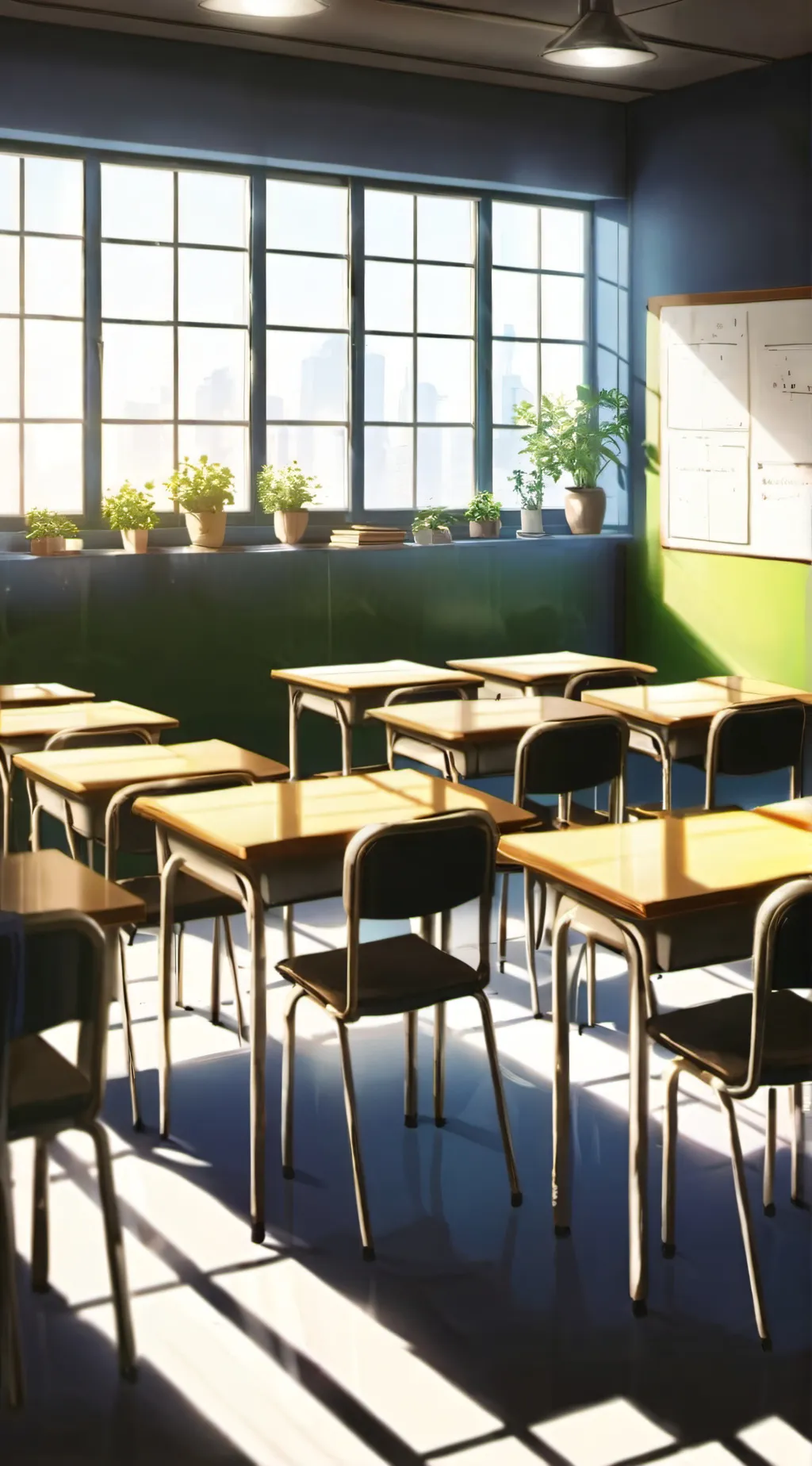 ai character: A CLASSROOM background