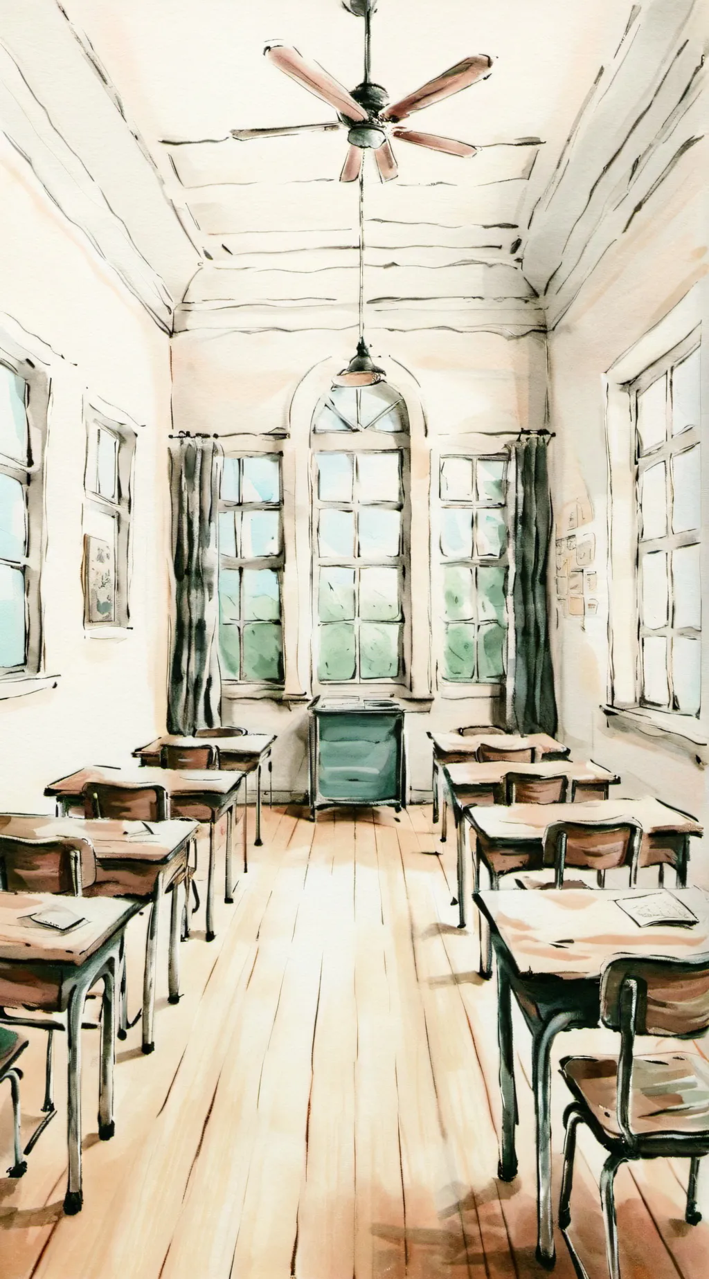 ai character: FPE CLASSROOM! background