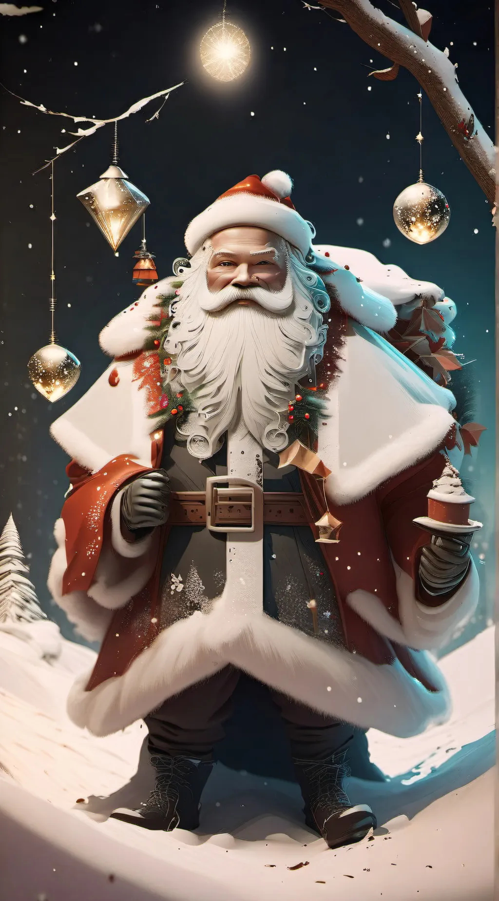 ai character: Santa Claus background