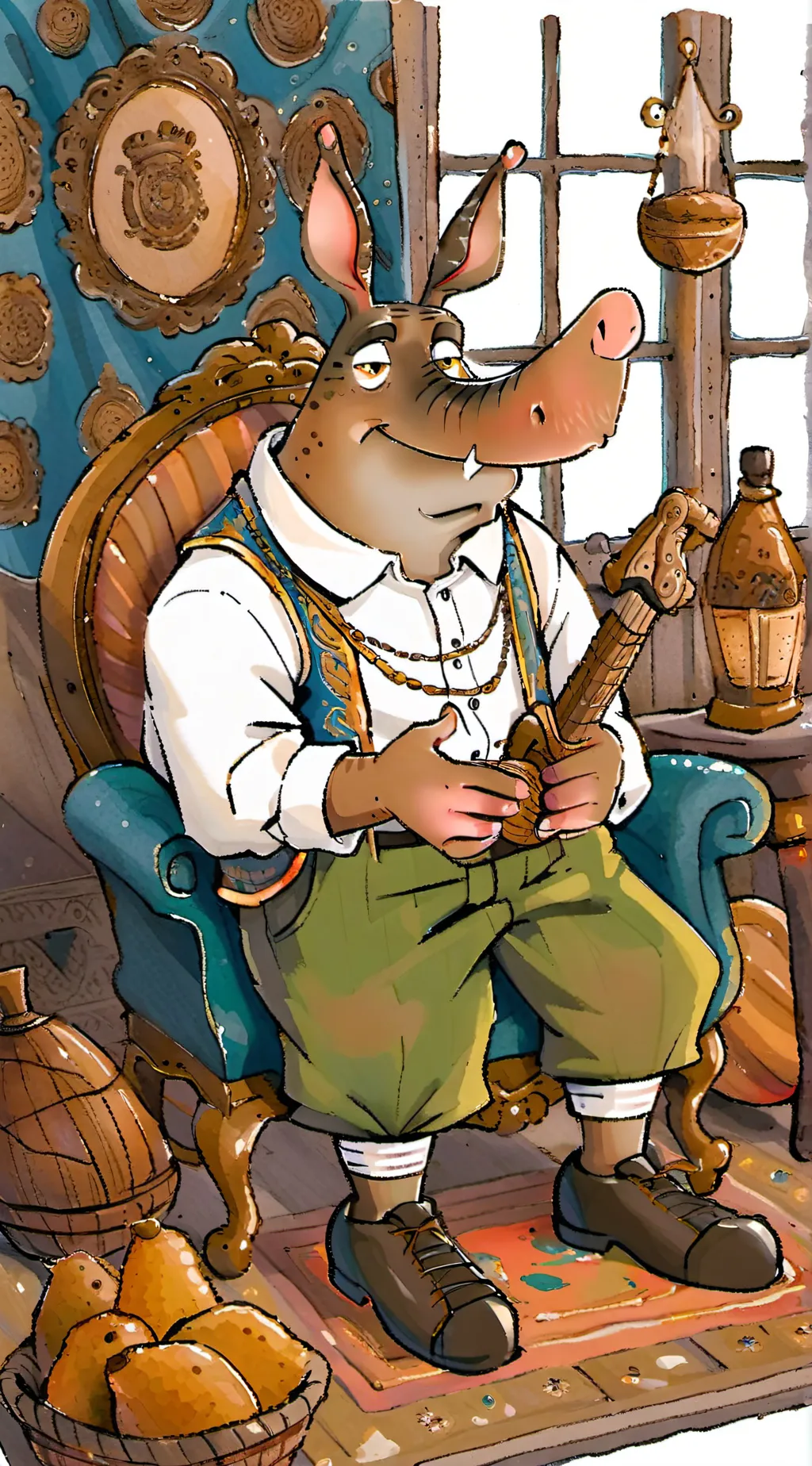 ai character: Armadillo spongebo background