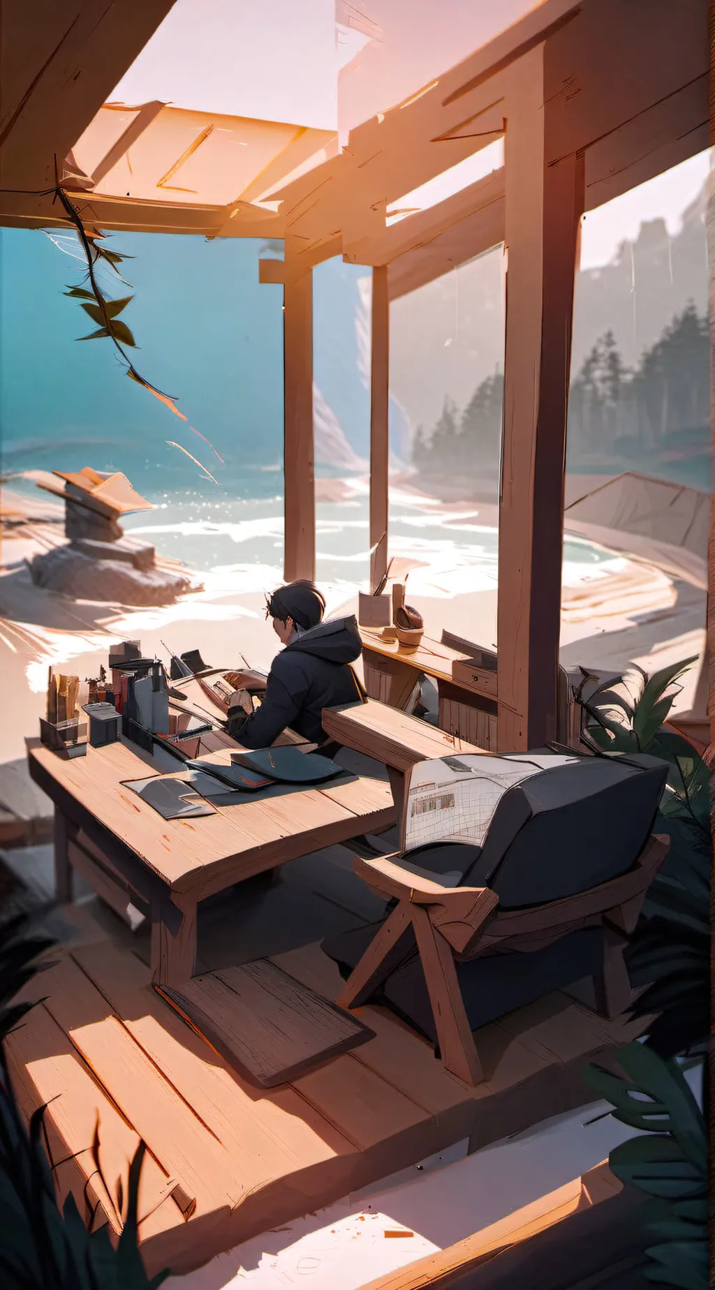 ai character: Titan eats black g background