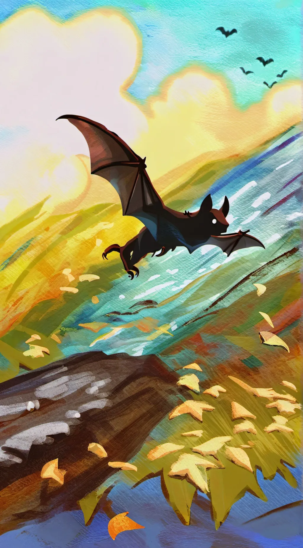 ai character: a little bat:) background