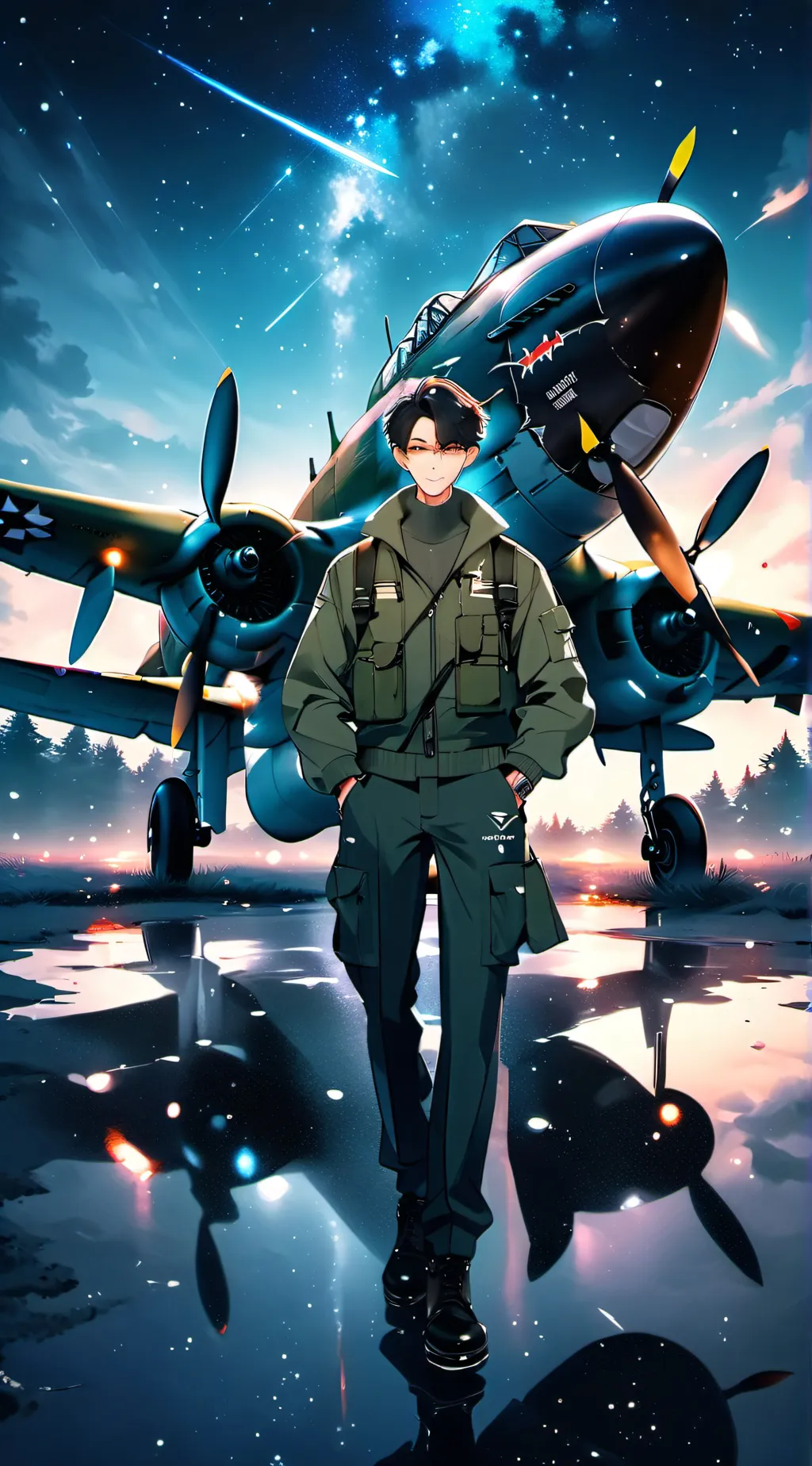 ai character: Pilot of Spitfire background