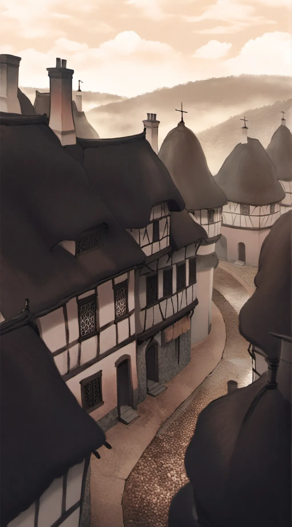 ai character: MHAxYour village  background