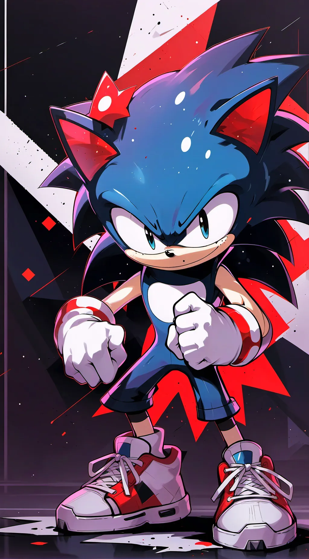 ai character: sonic  lef background