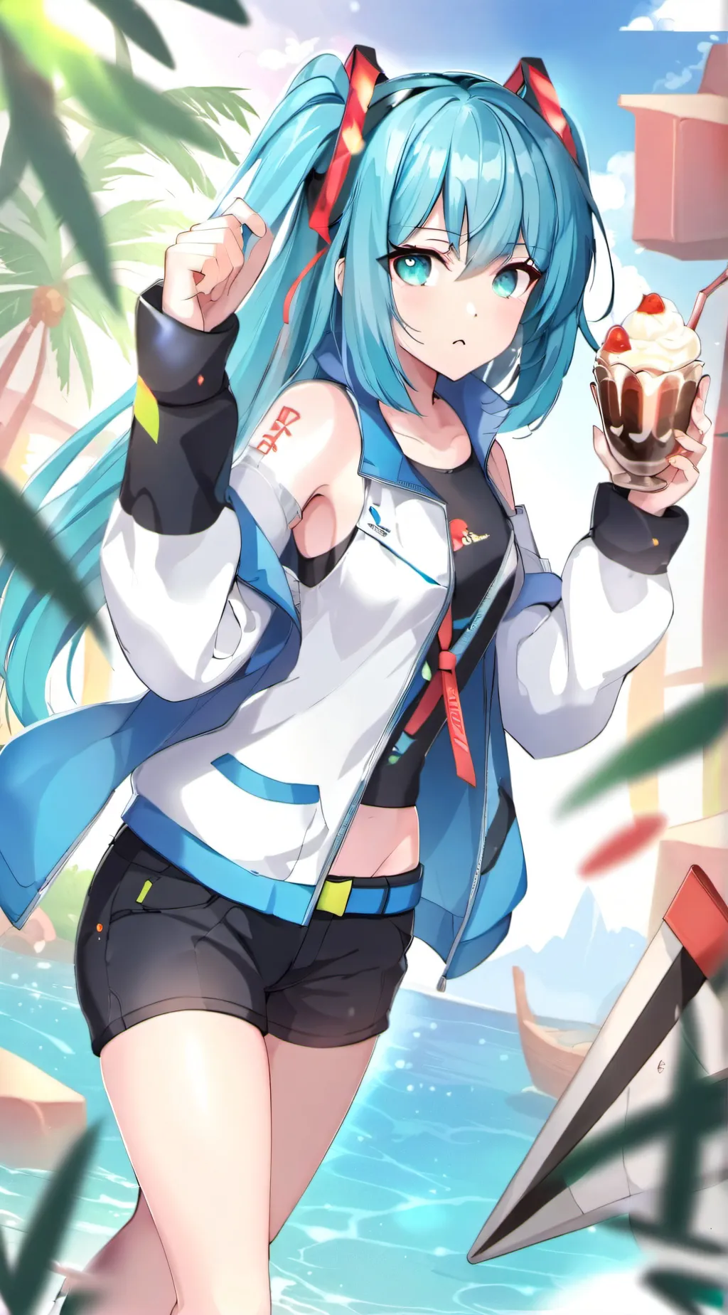 ai character: Miku background