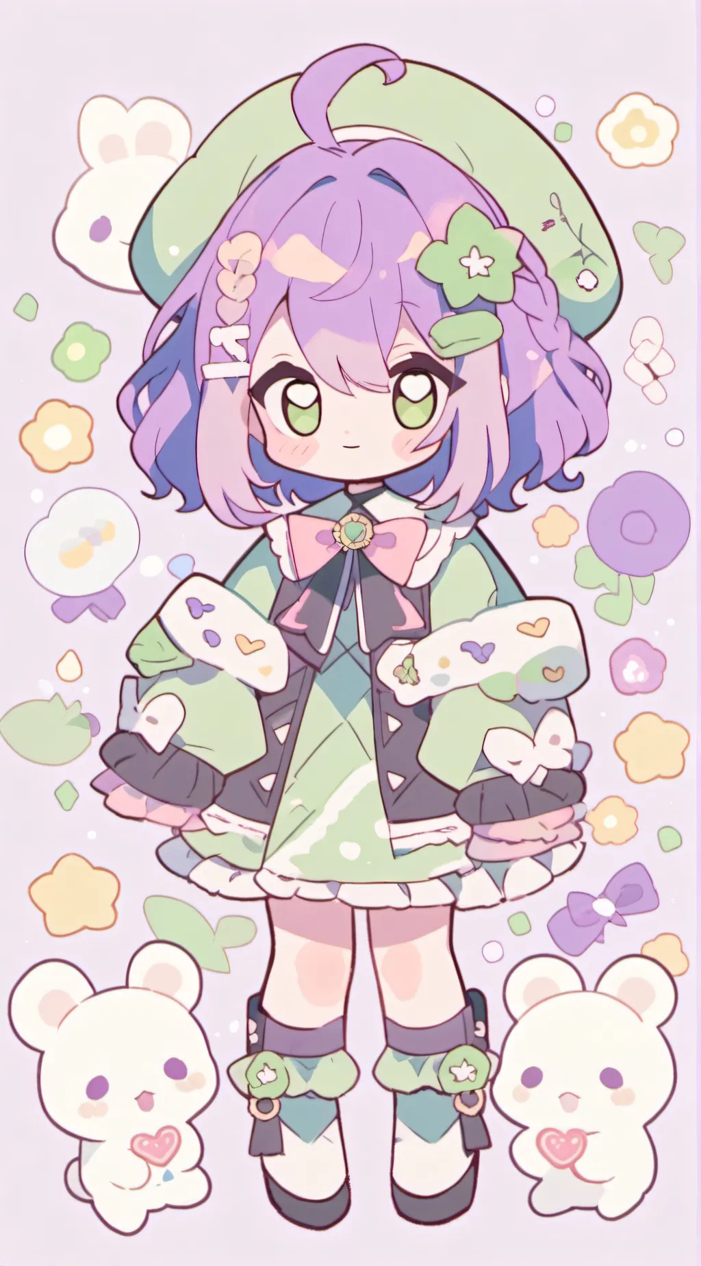 ai character: voilet background