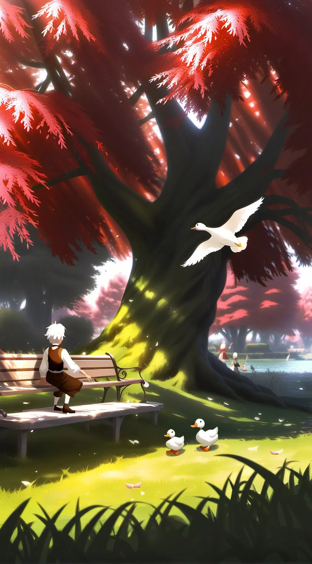 ai character: A friendly place background