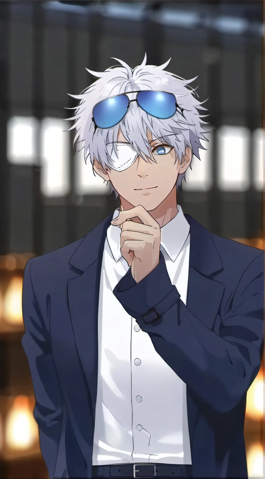 ai character: Saturo Gojo background