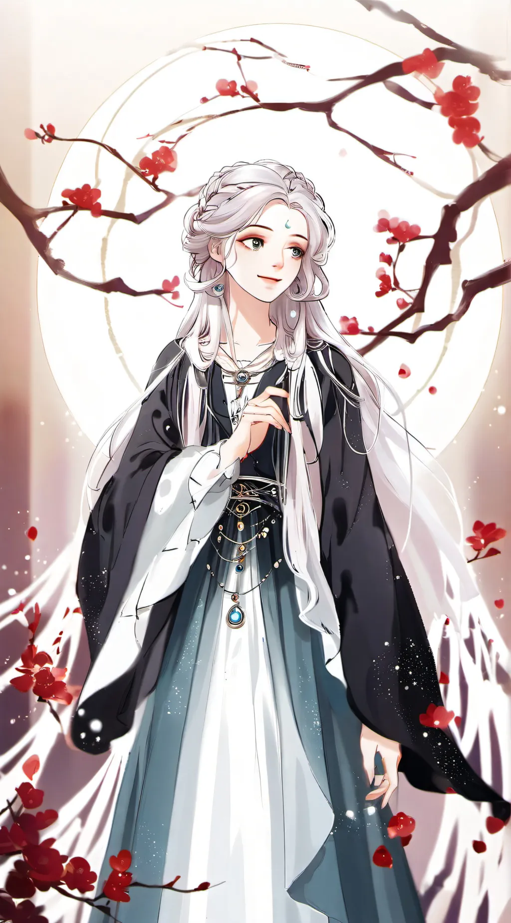 ai character: Luna Moon Wicth background