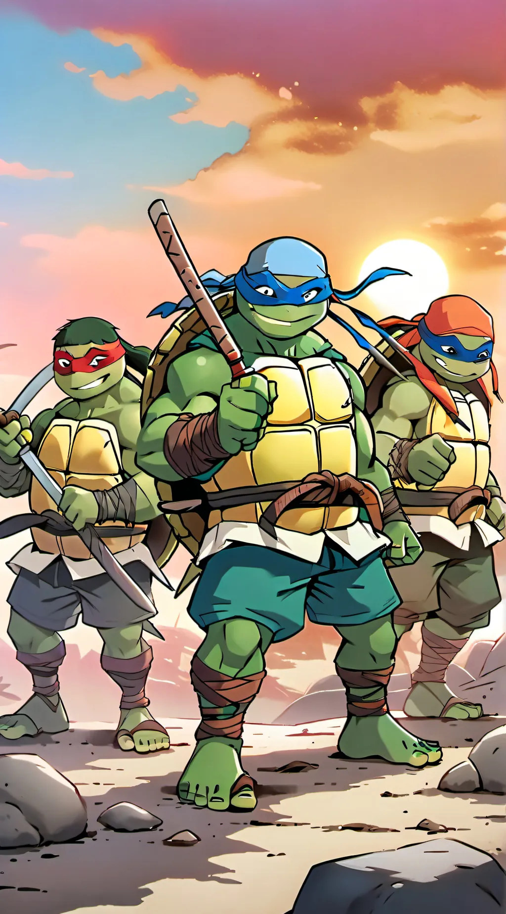 ai character: TMNT 2012 meet2018 background