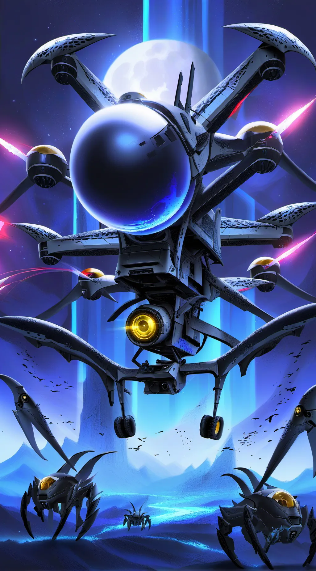 ai character: zombie drone green background