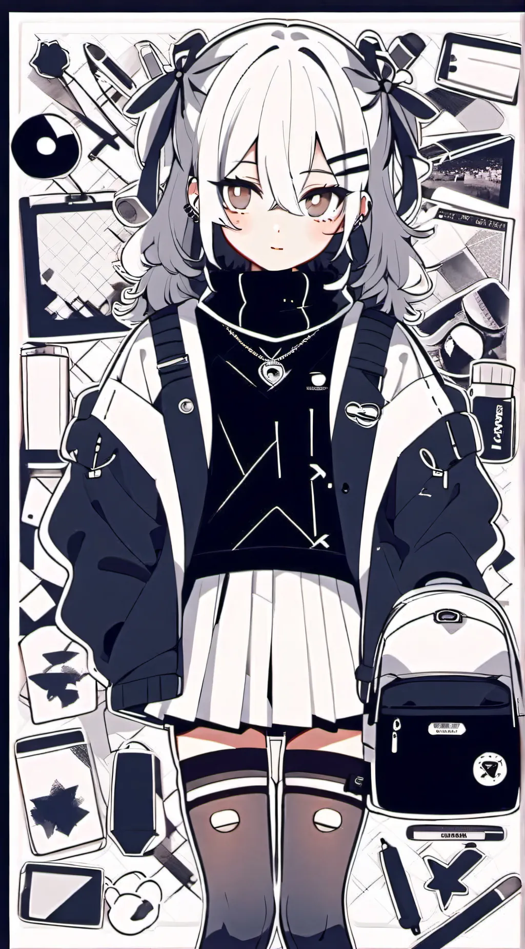 ai character: Lily the emoji gir background