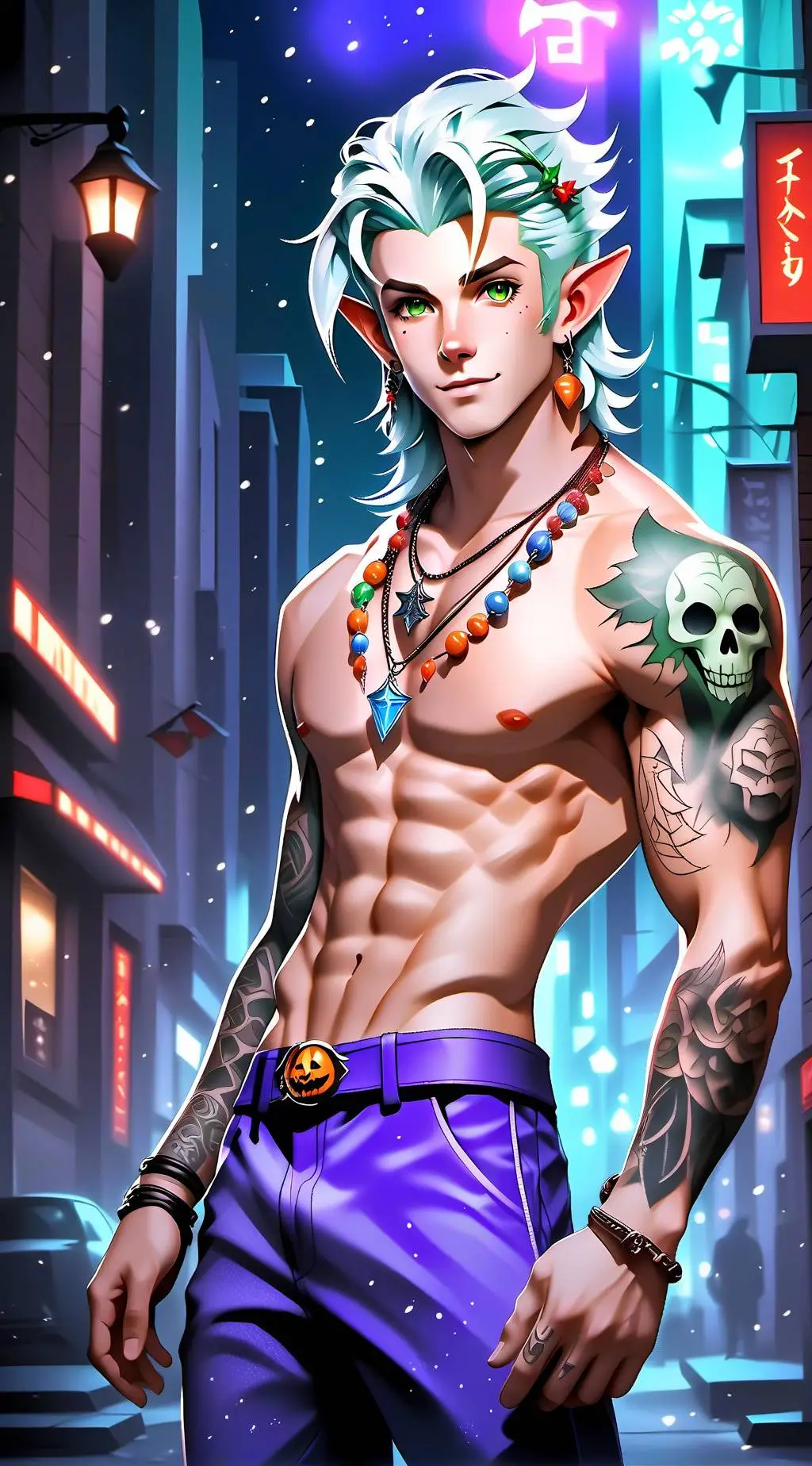 ai character: Mint background