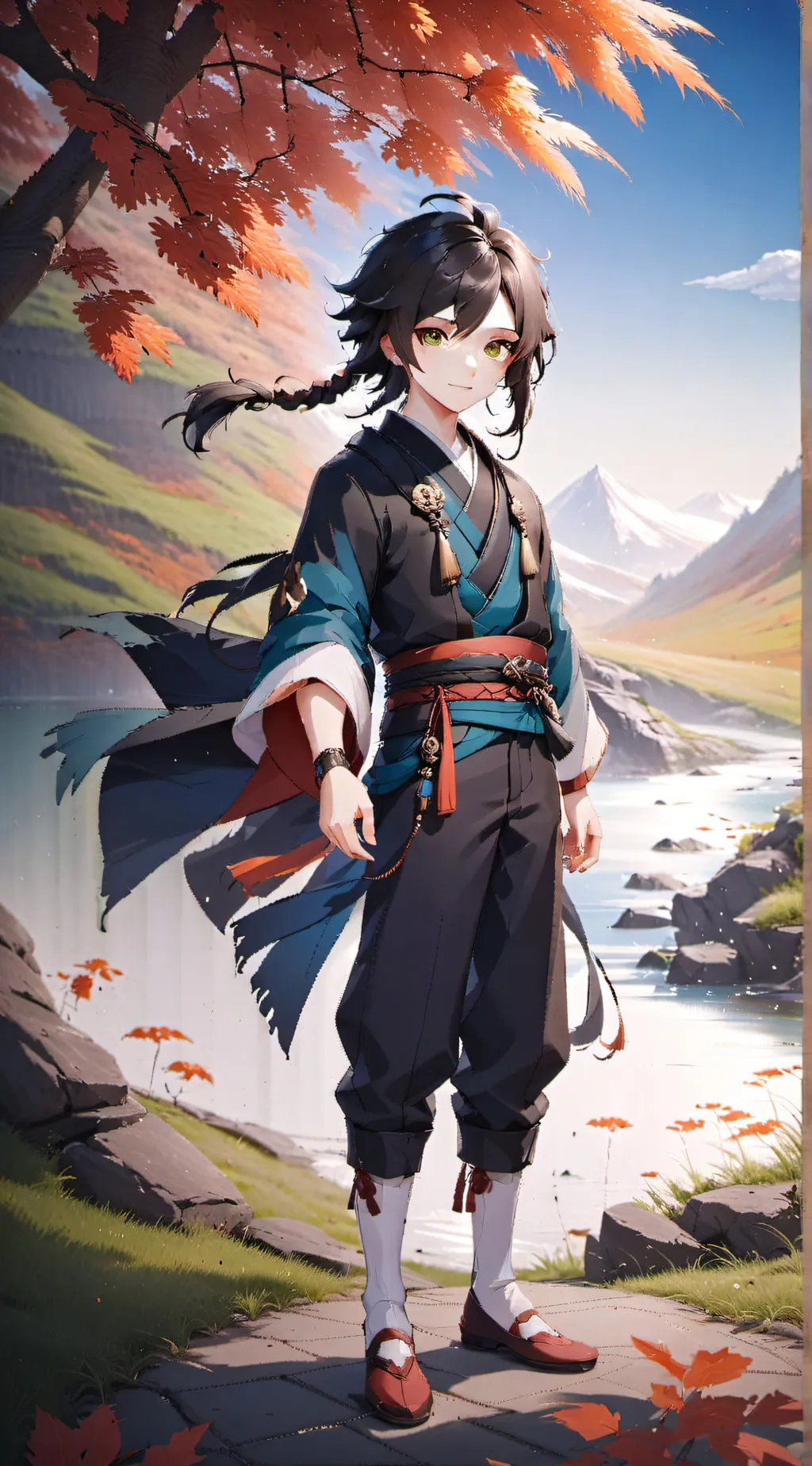 ai character: Inosuke  background