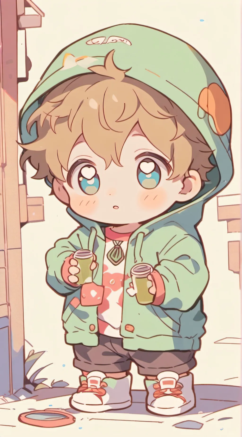 ai character: abandoned baby background