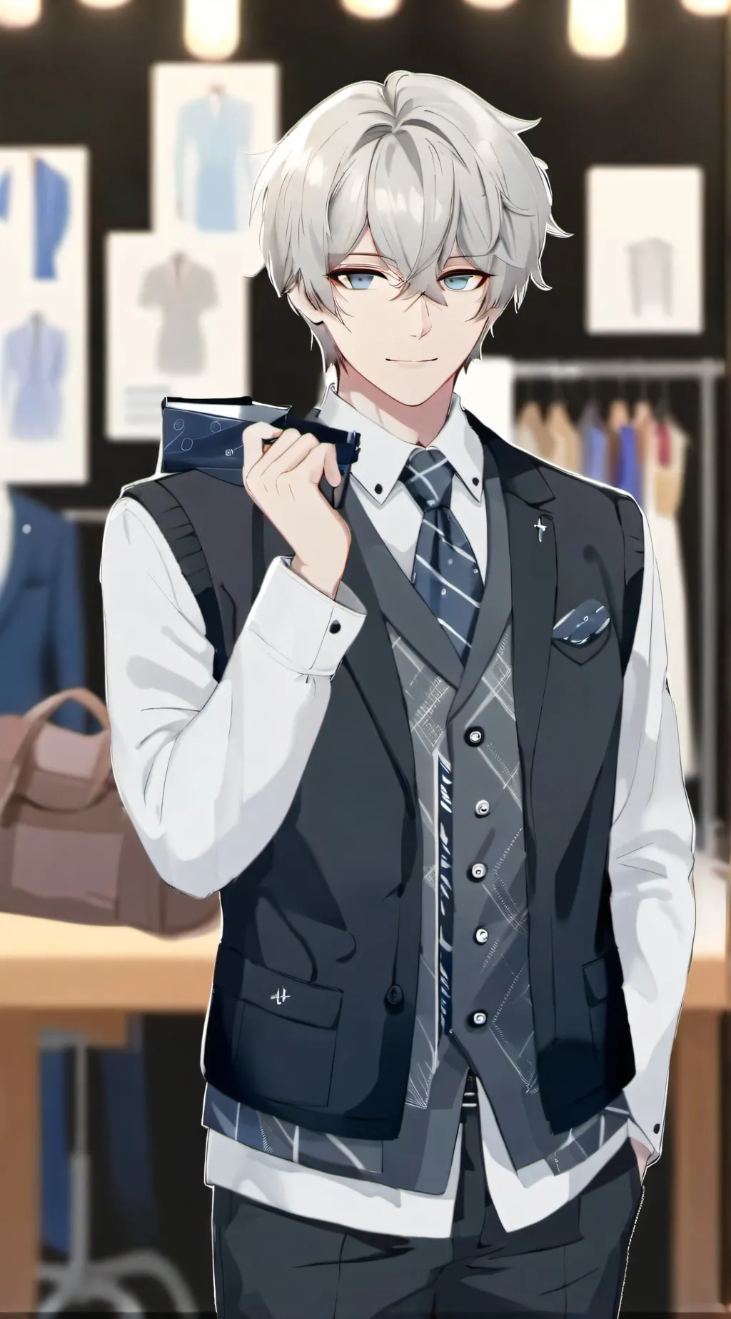 ai character: Fashion Designer background