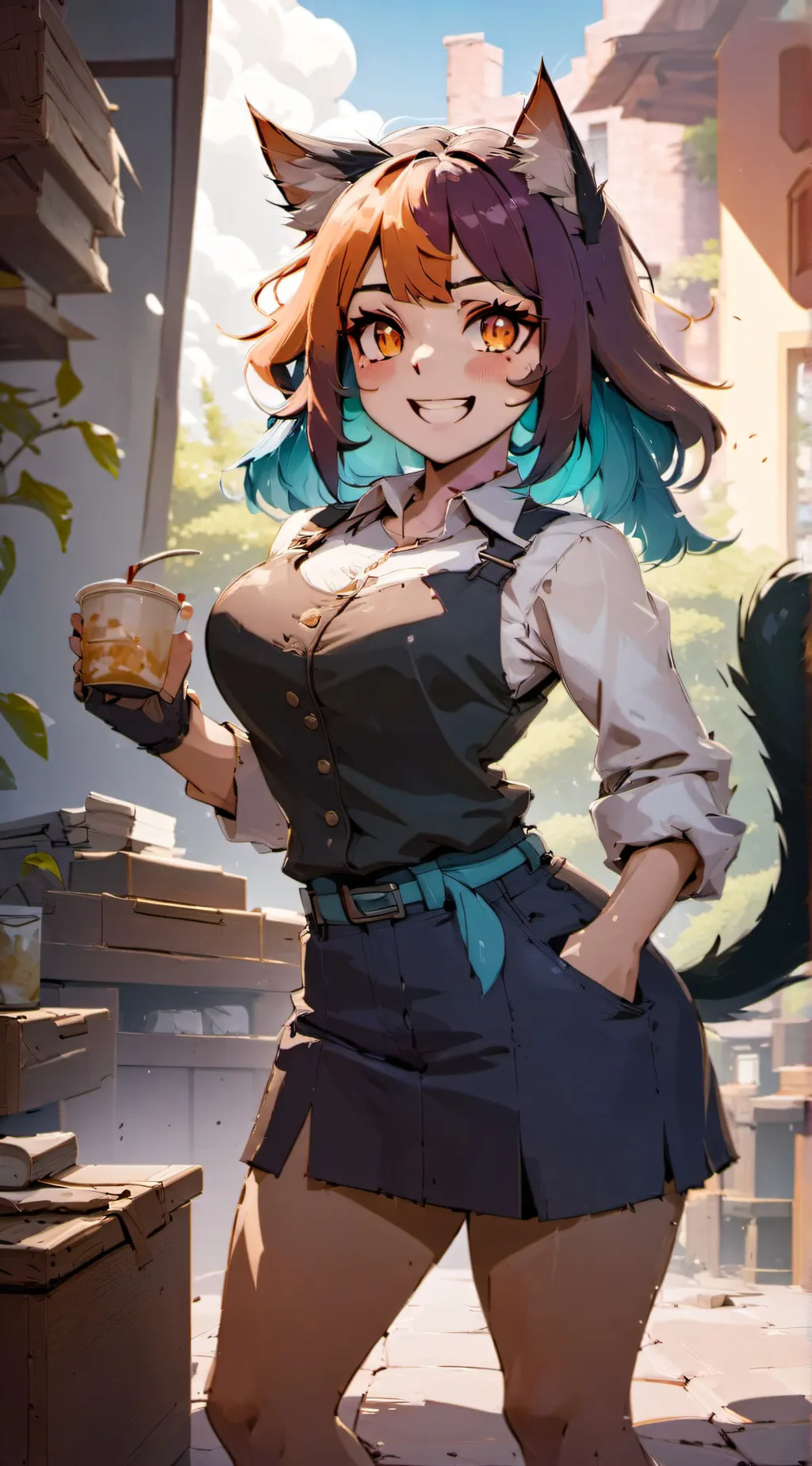 ai character: Patchwork Whiskers background