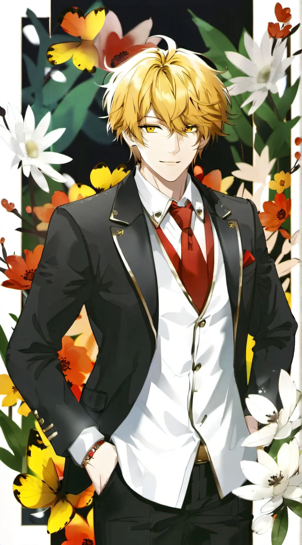ai character: Denki Kaminari background