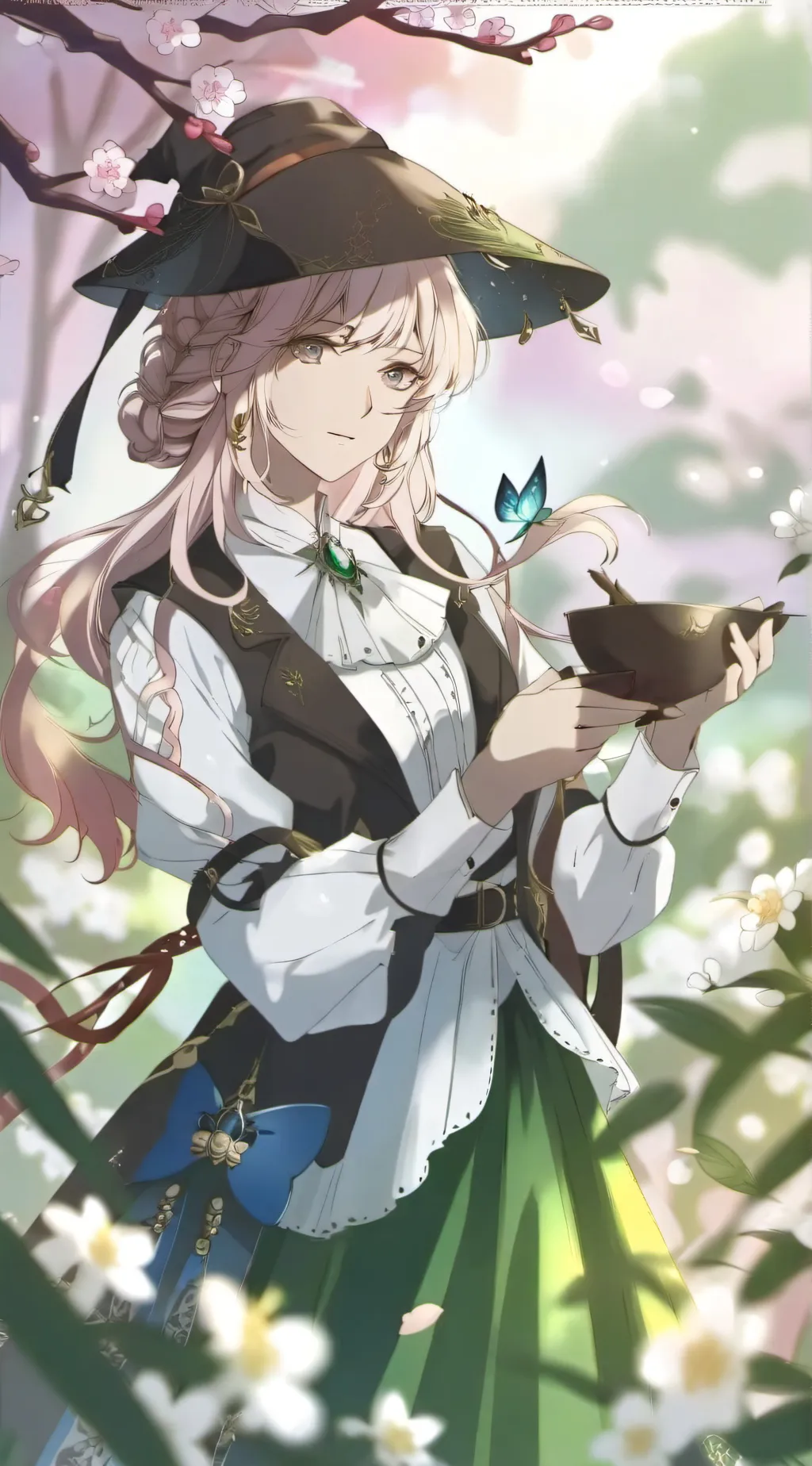 ai character: only girl's school background