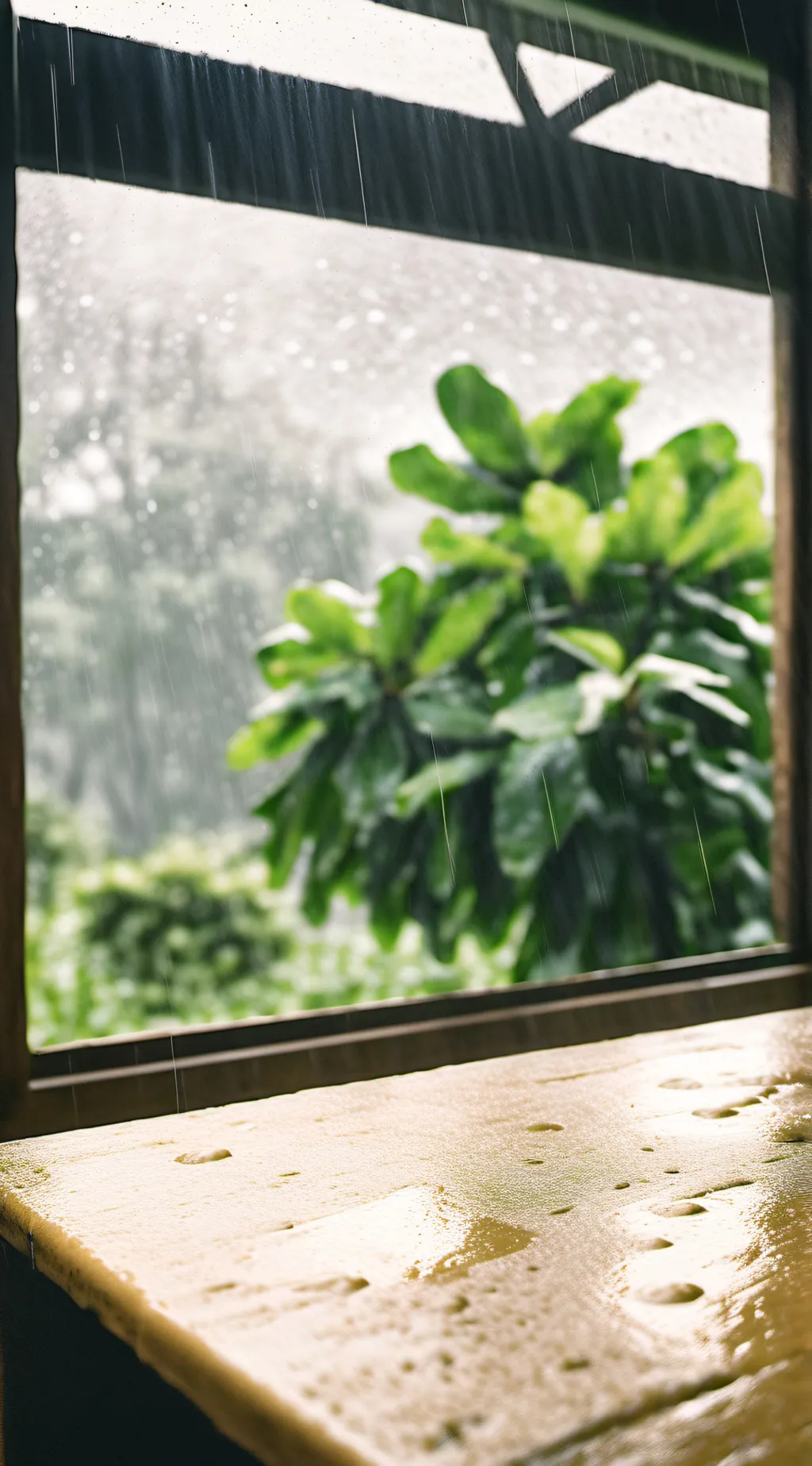 ai character: Rainstorm background