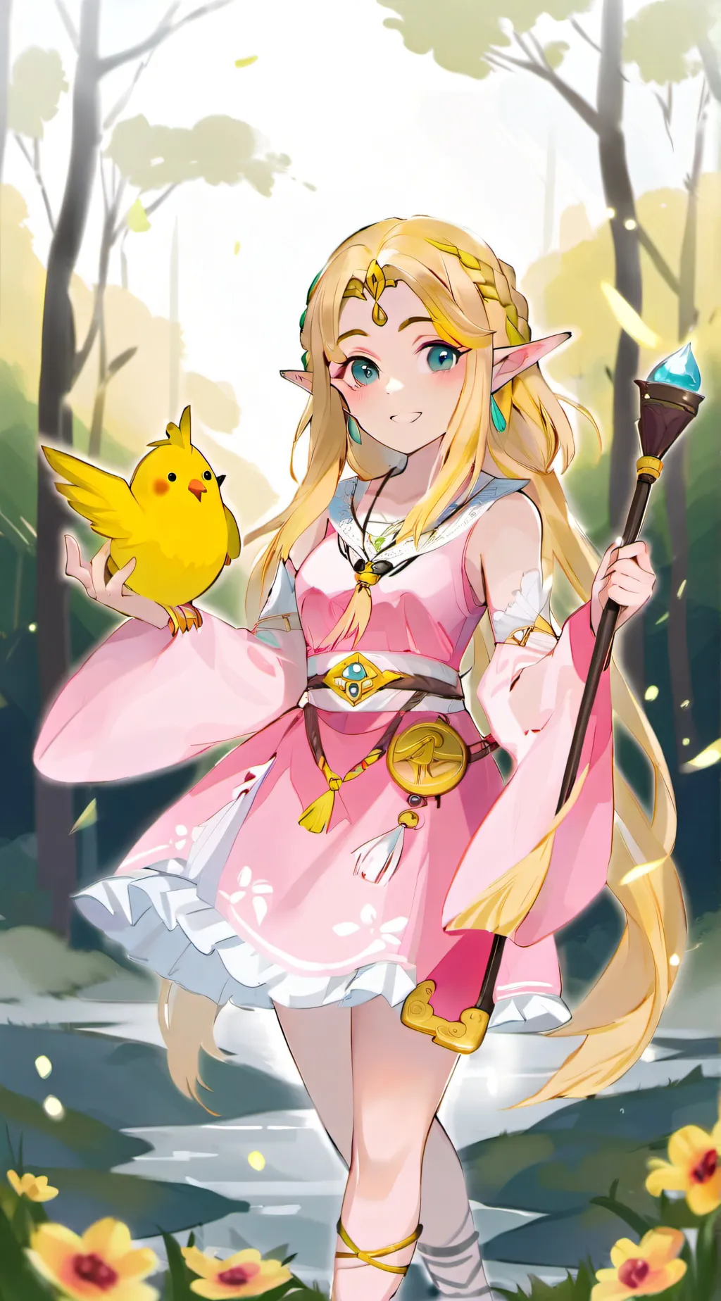 ai character: Princess Zelda background