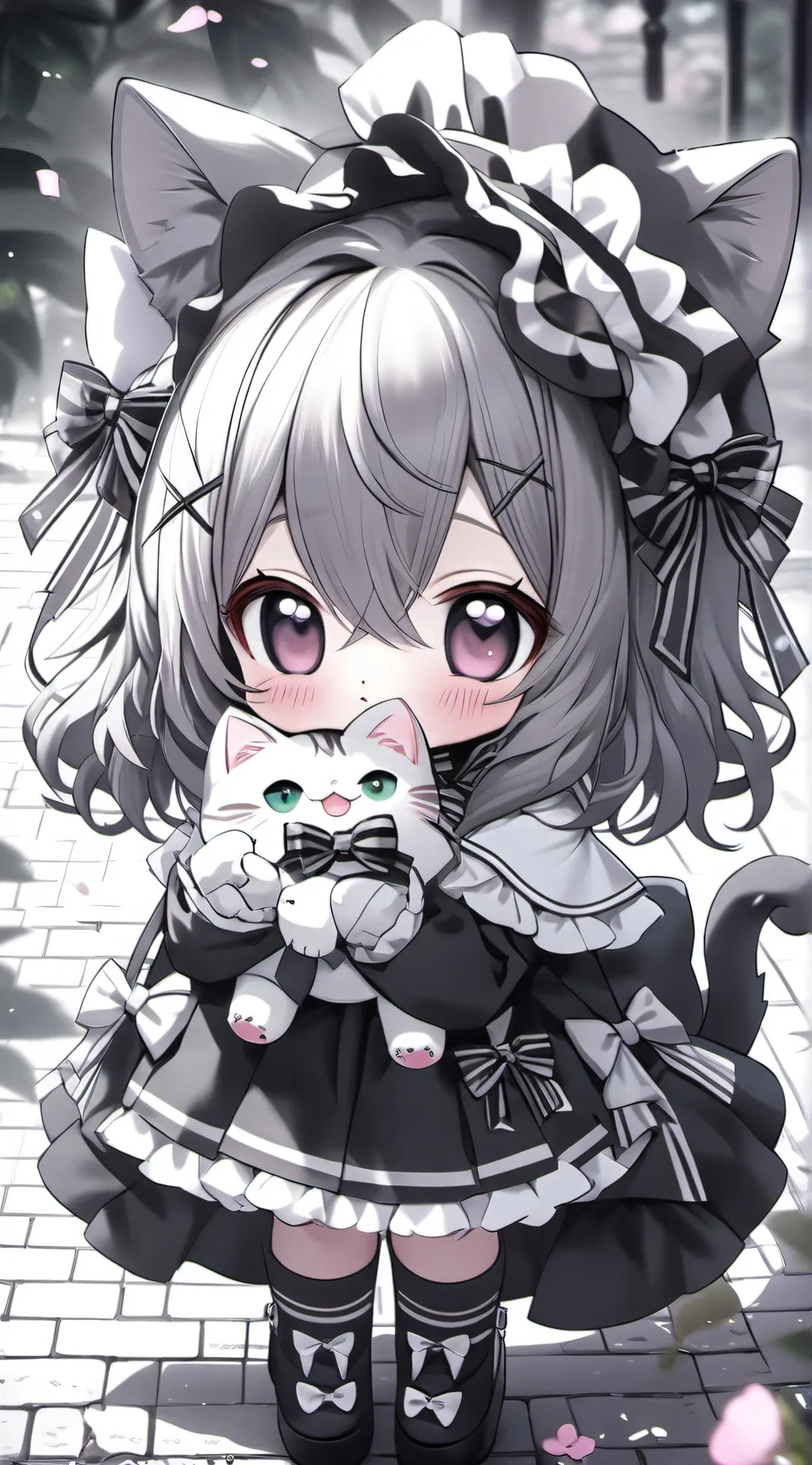 ai character: mha meets uwu cat background