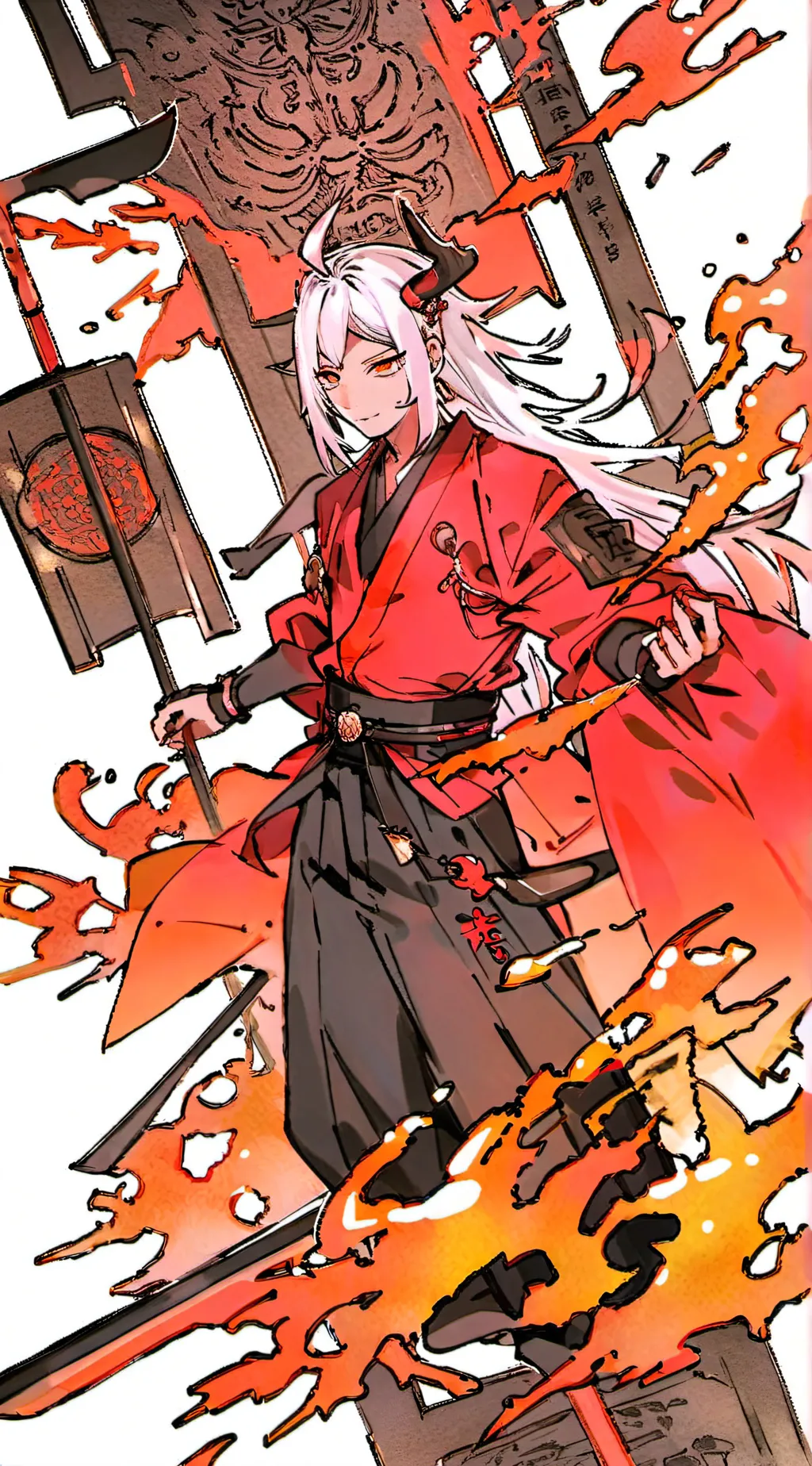 ai character: the king of fire background