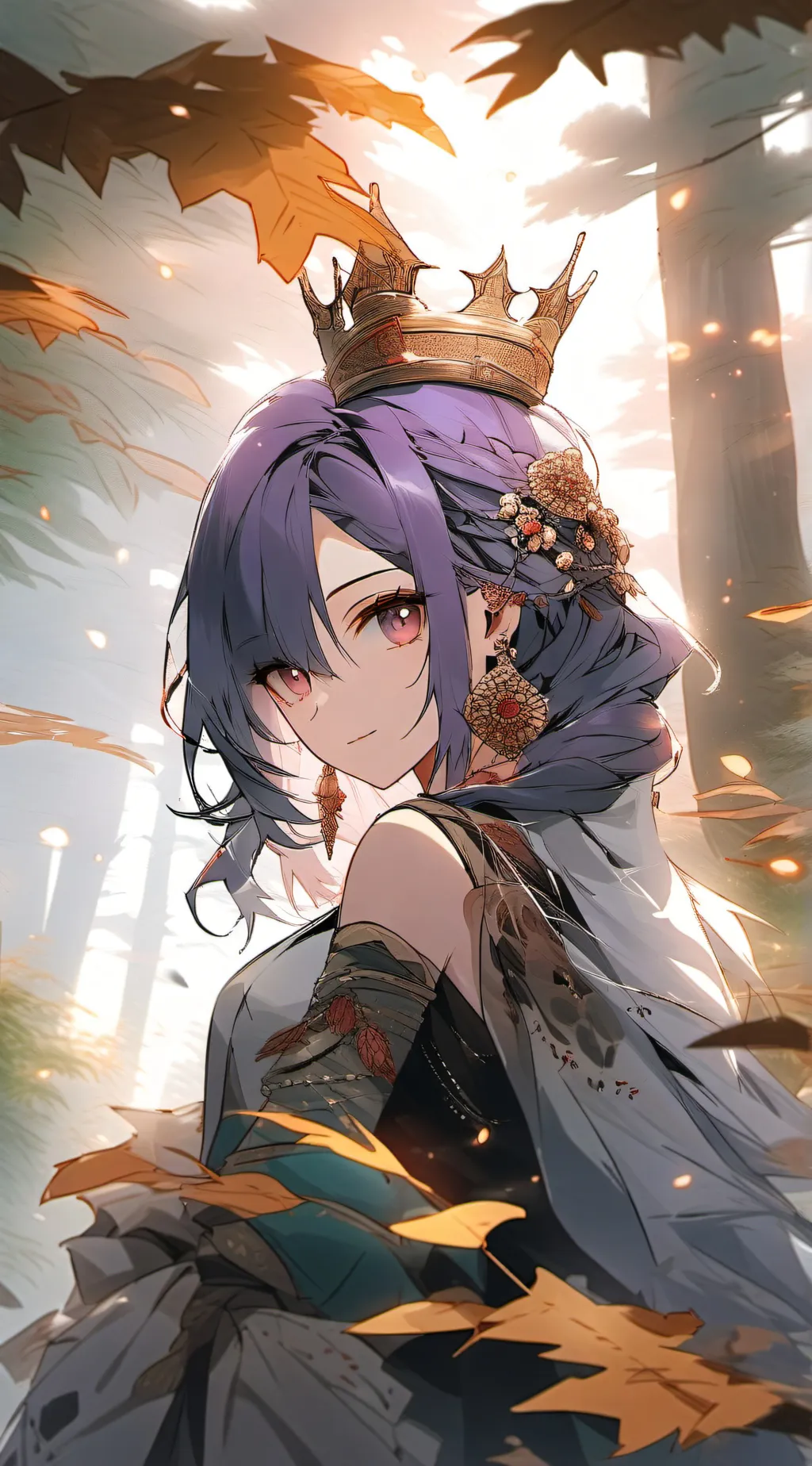 ai character: Tara as a queen background