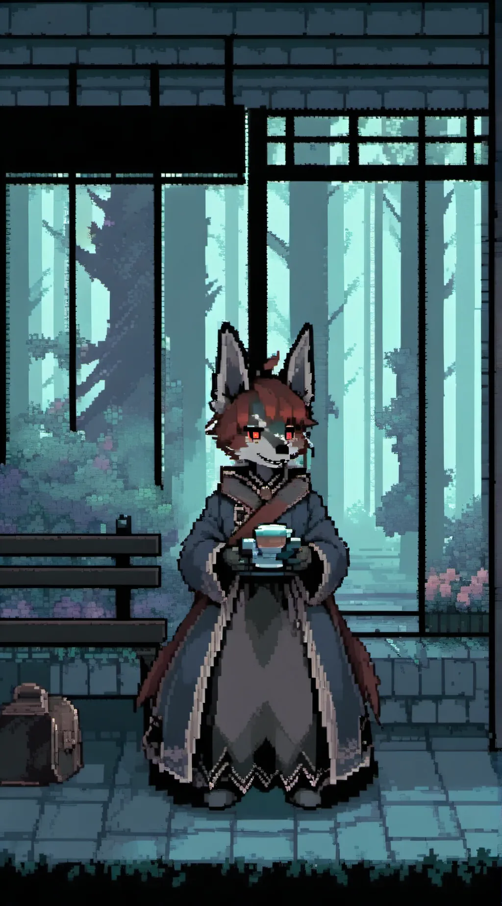 ai character: Foxy background