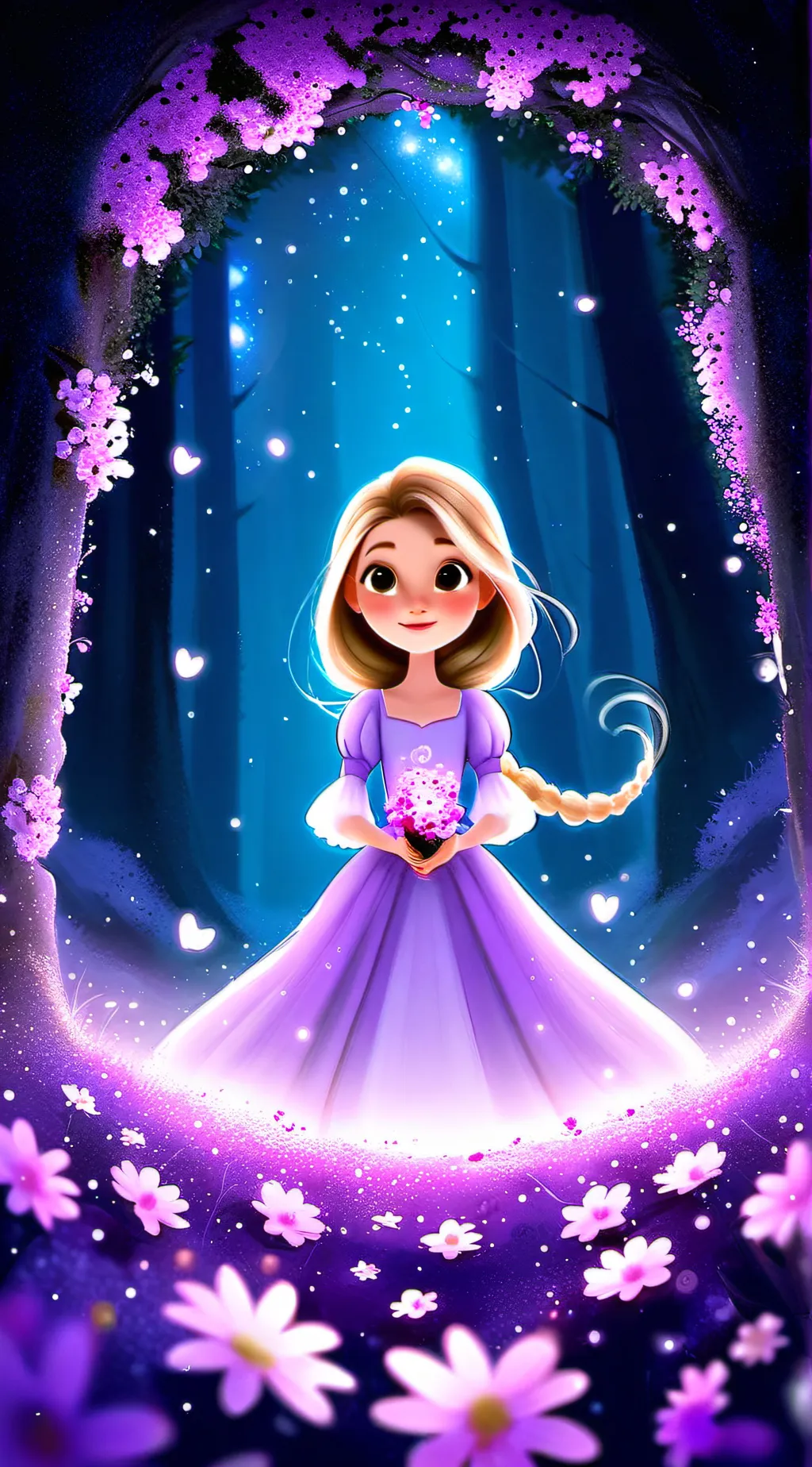 ai character: Tangled  background