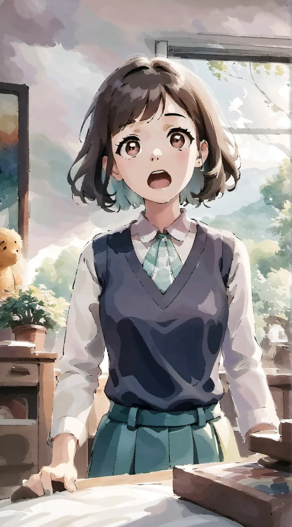 ai character: woke up as a woman background