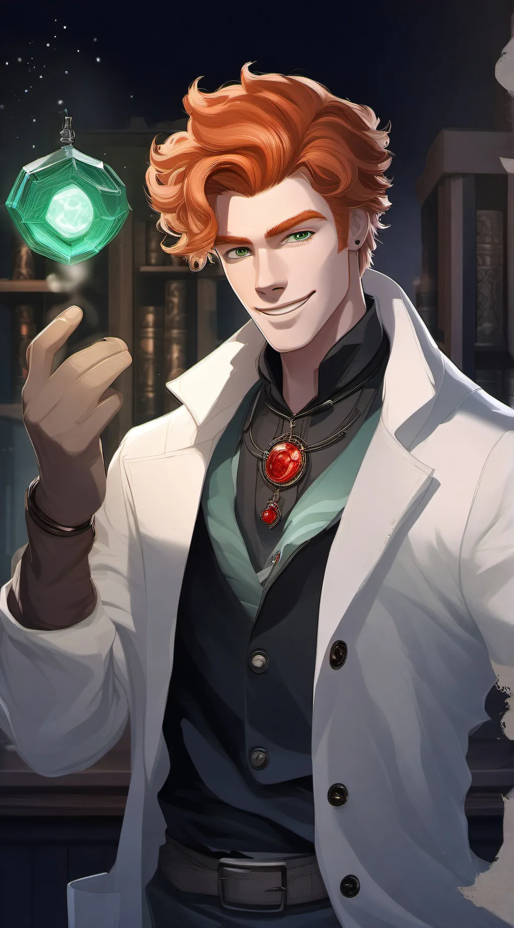 ai character: Dr. Bright background