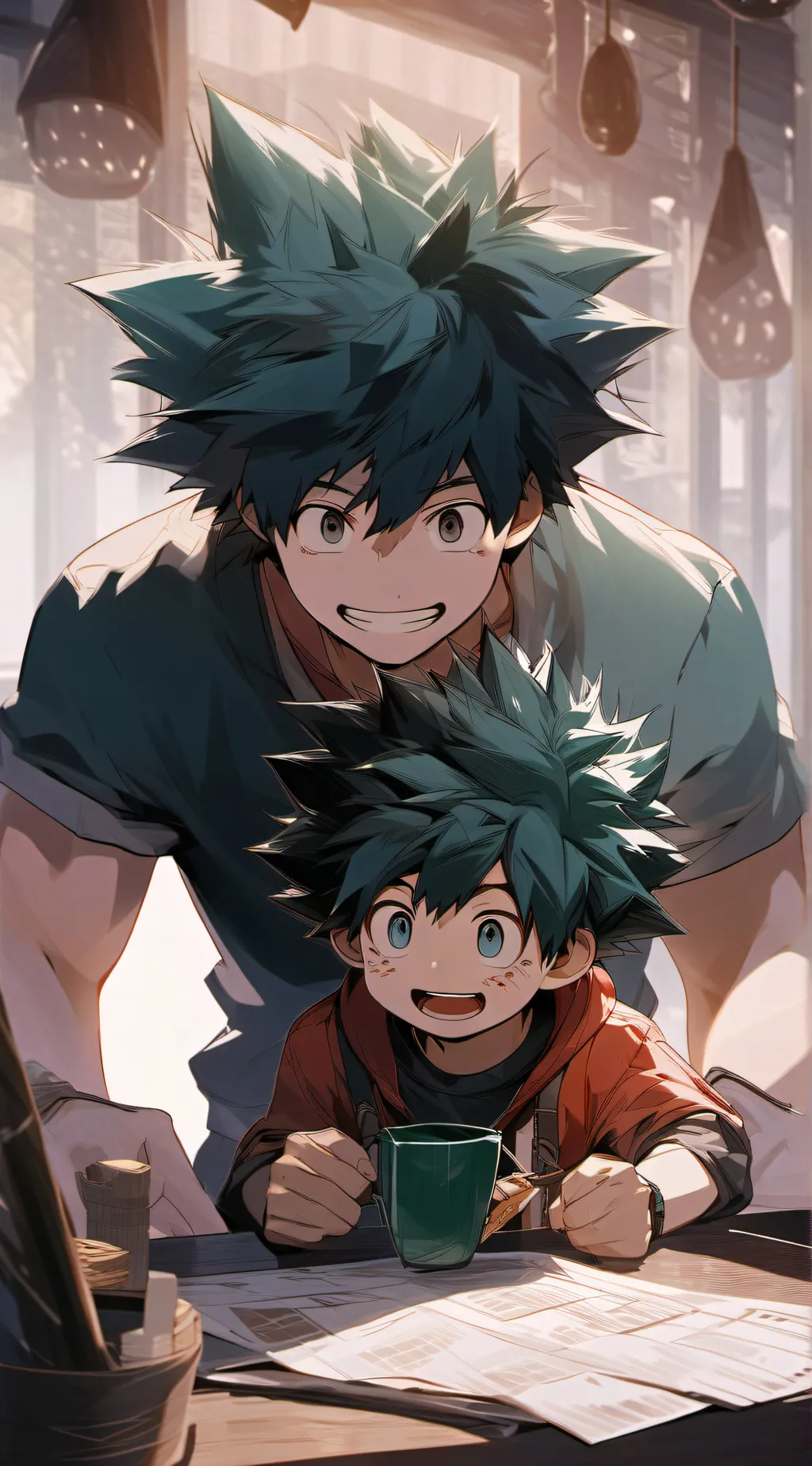 ai character: Deku  background