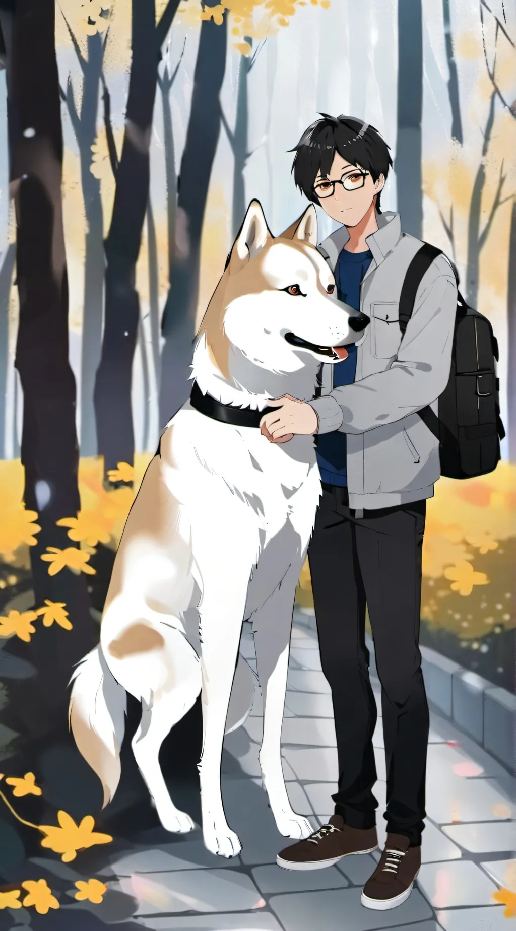 ai character: chiori the dog  background