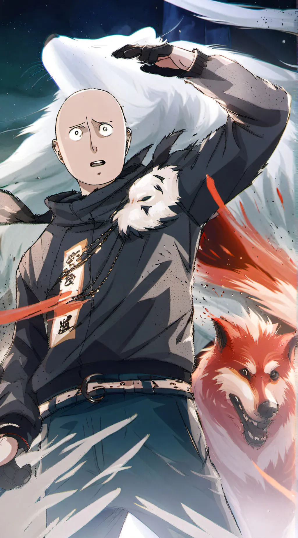 ai character: saitama background