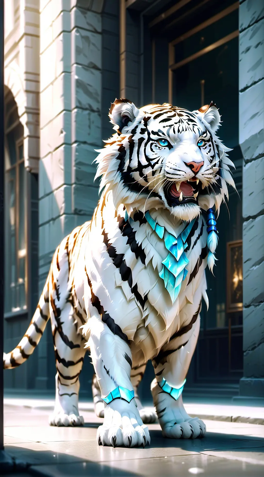 ai character: Shira (ice age) background