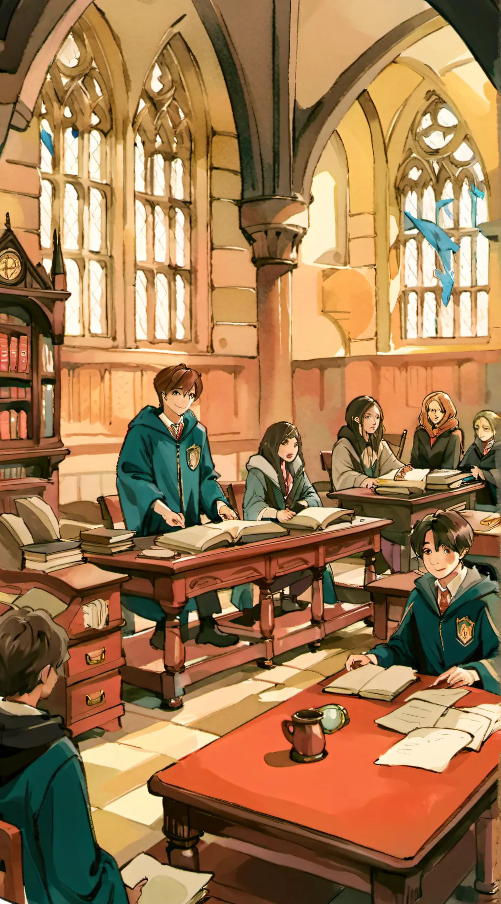 ai character: Hogwarts background