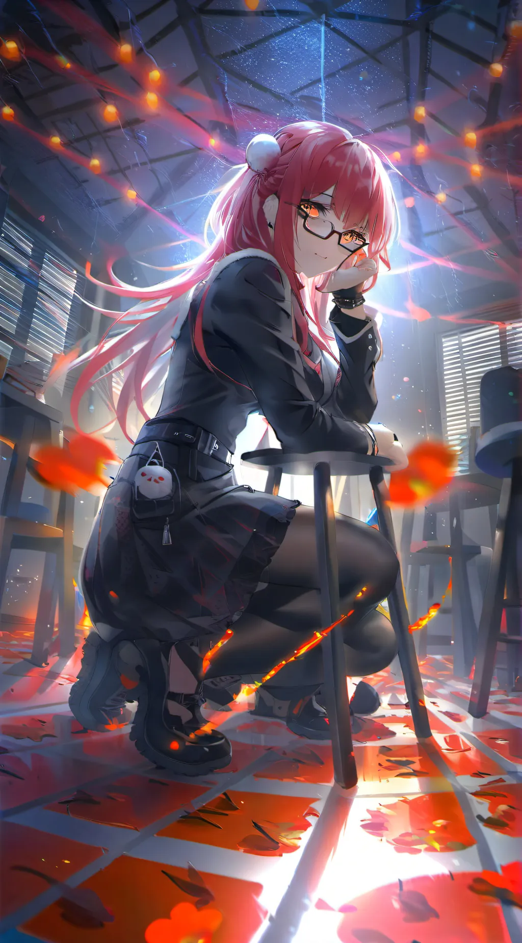 ai character: rose background