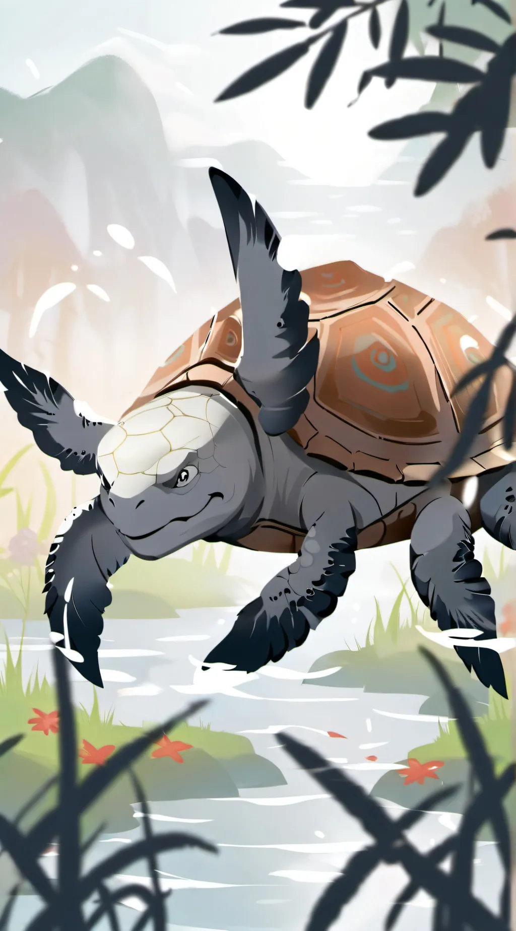 ai character: turtle boy background